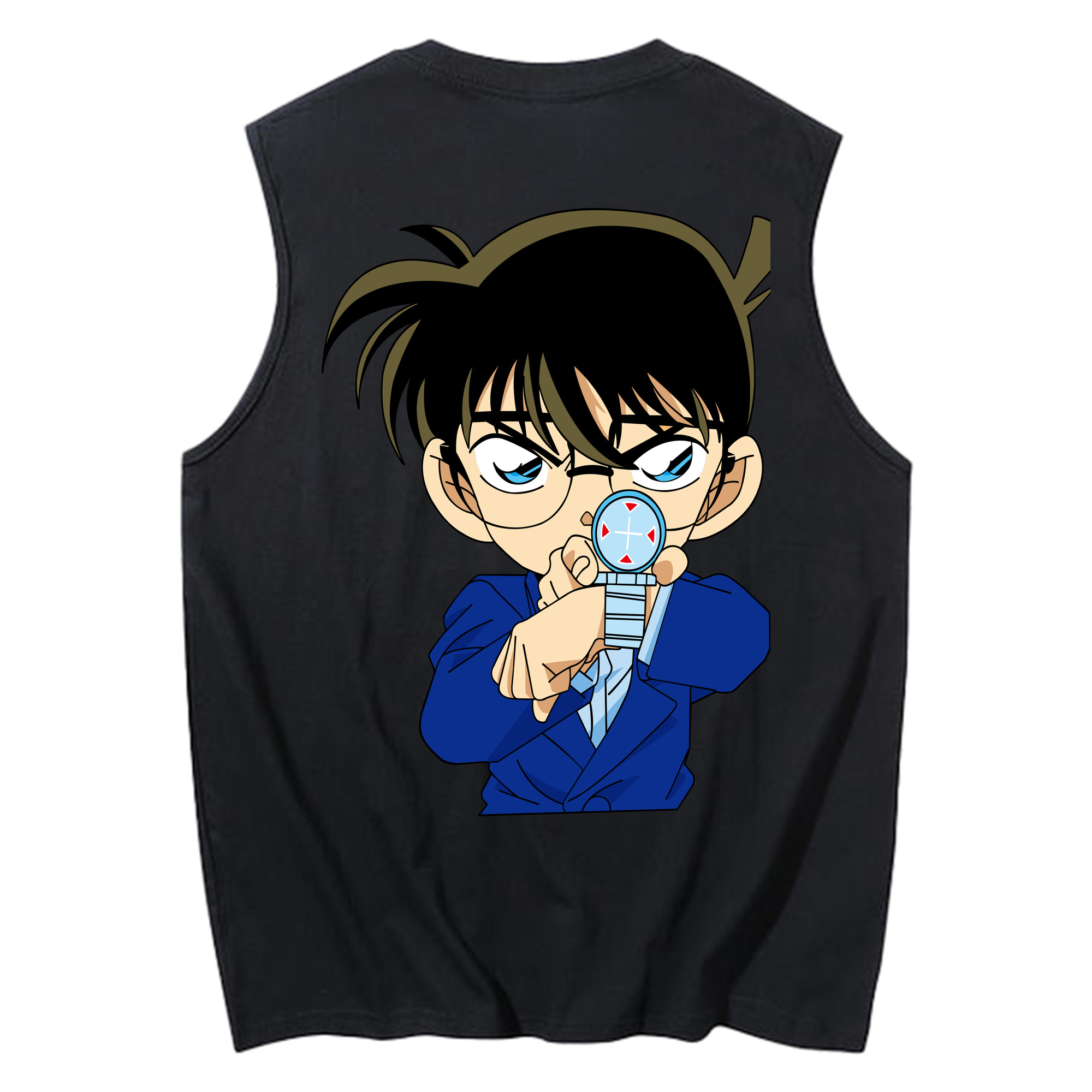 （画像用） 名探偵コナン 江戸川 コナン Detective Conan Conan Edogawa コットン100％タンクトップ（背面プリント）