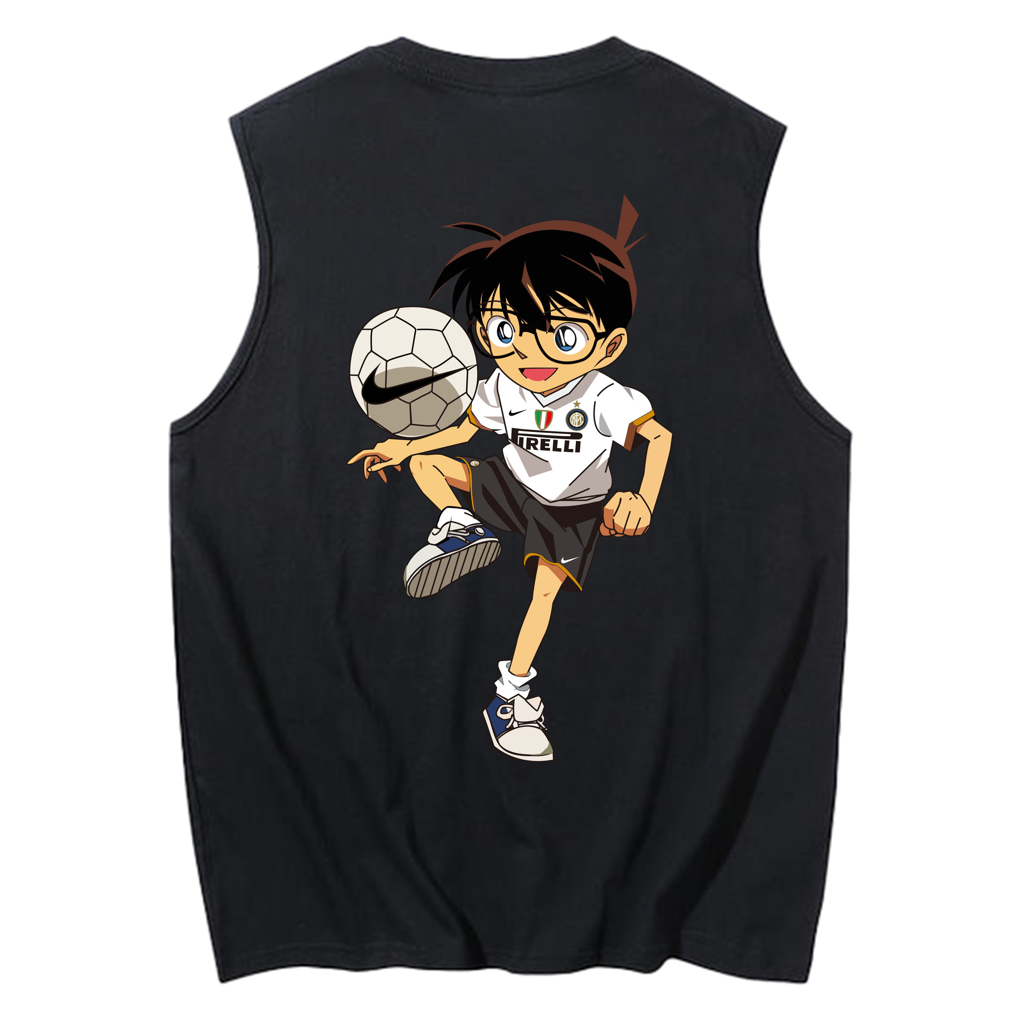 （画像用） 名探偵コナン 江戸川 コナン Detective Conan Conan Edogawa コットン100％タンクトップ（背面プリント）