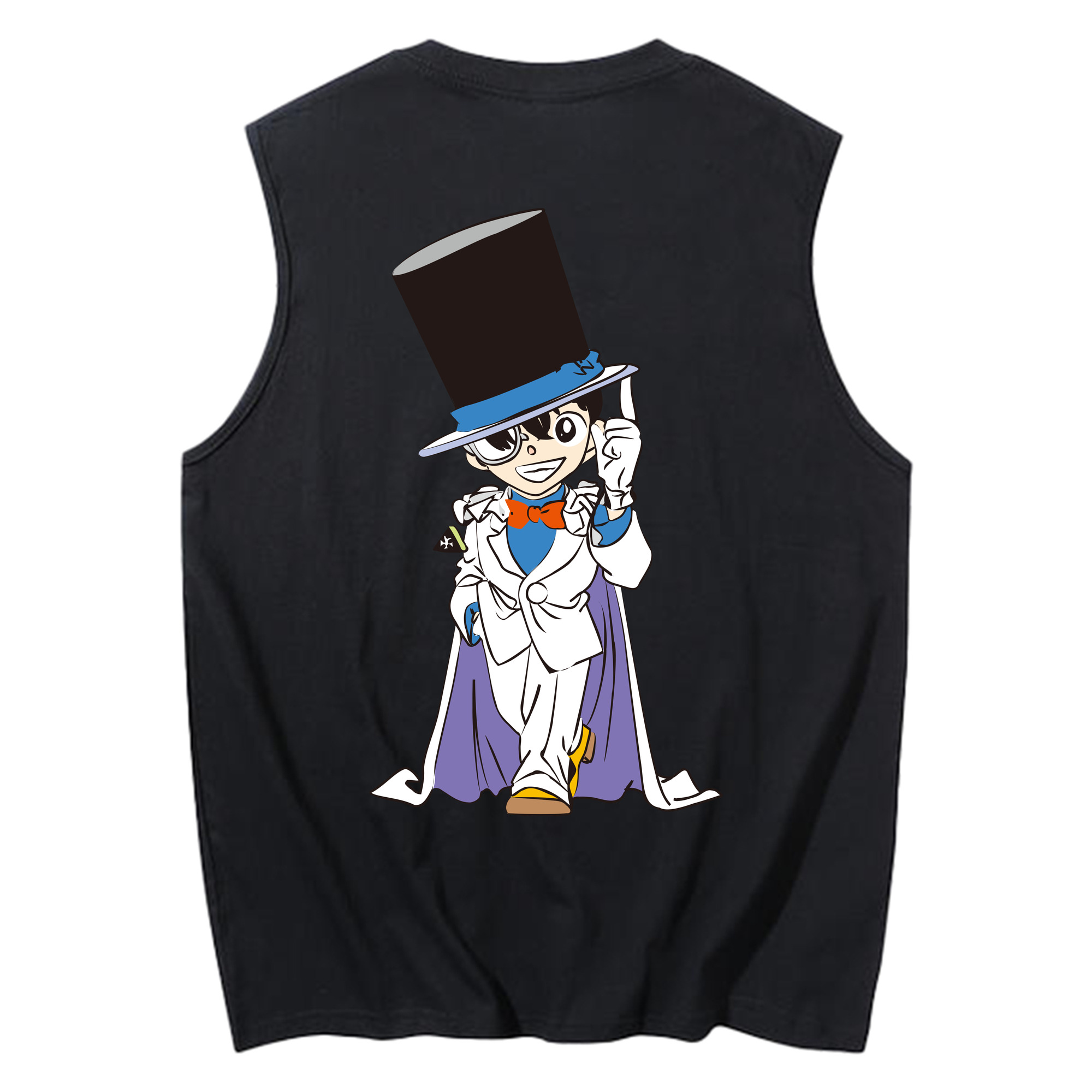 （画像用） 名探偵コナン 江戸川 コナン Detective Conan Conan Edogawa コットン100％タンクトップ（背面プリント）