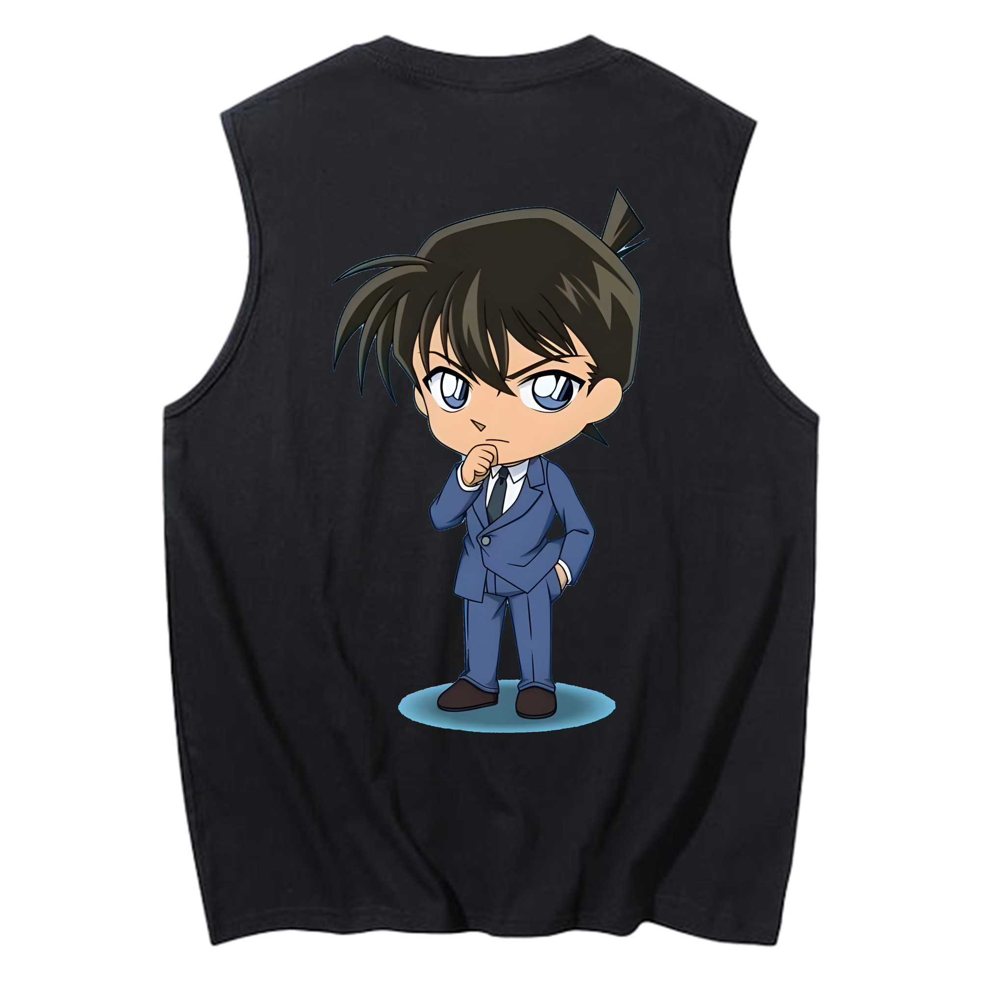 （画像用） 名探偵コナン 江戸川 コナン Detective Conan Conan Edogawa コットン100％タンクトップ（背面プリント）
