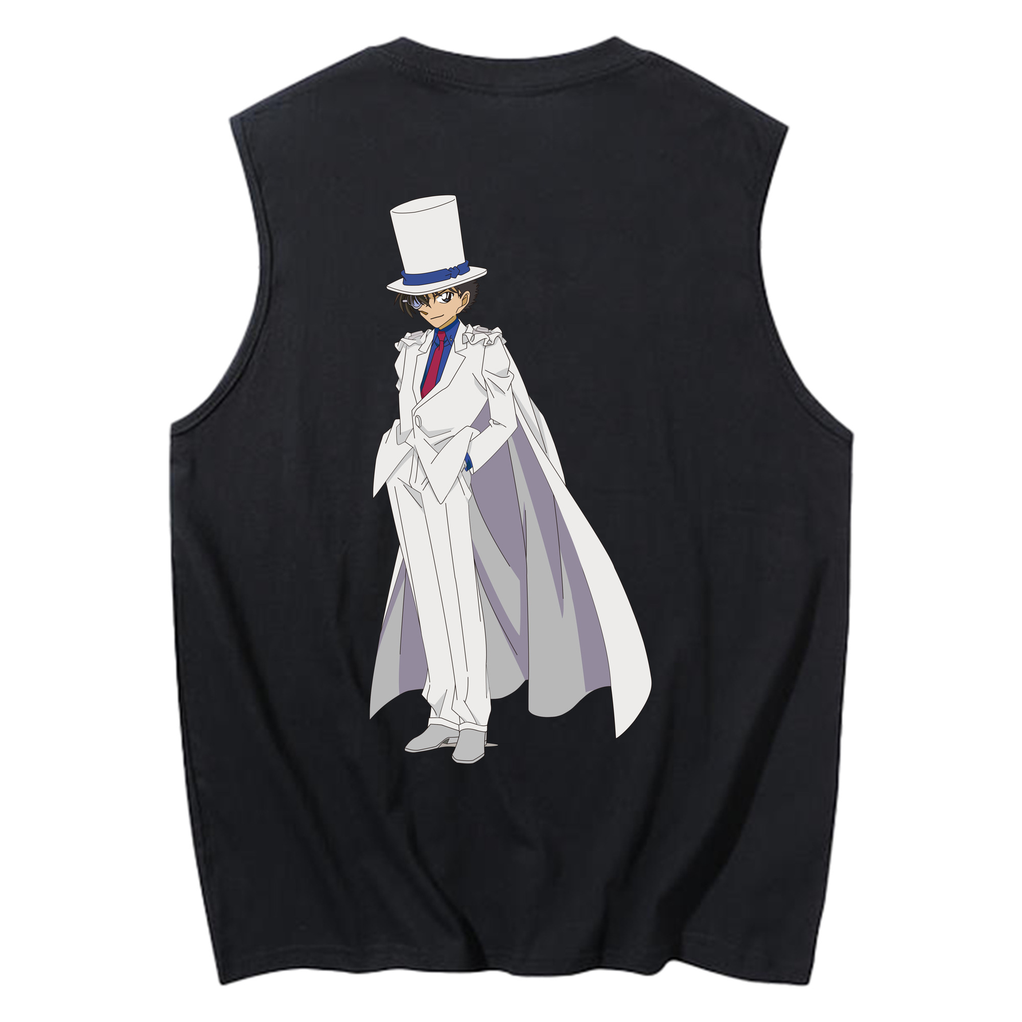 （画像用） 名探偵コナン くろば かいと Detective Conan Kuroba Kaito コットン100％タンクトップ（背面プリント）