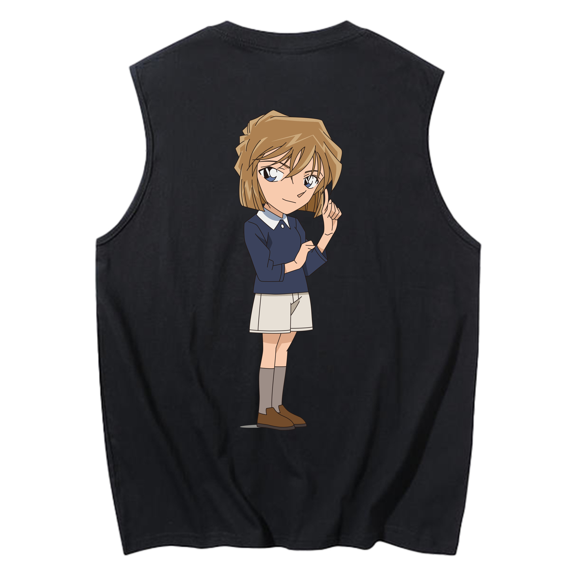 （画像用） 名探偵コナン 灰原 哀 はいばら あい Detective Conan Anita Hailey、Vi Graythorn Haibara Ai コットン100％タンクトップ（背面プリント）
