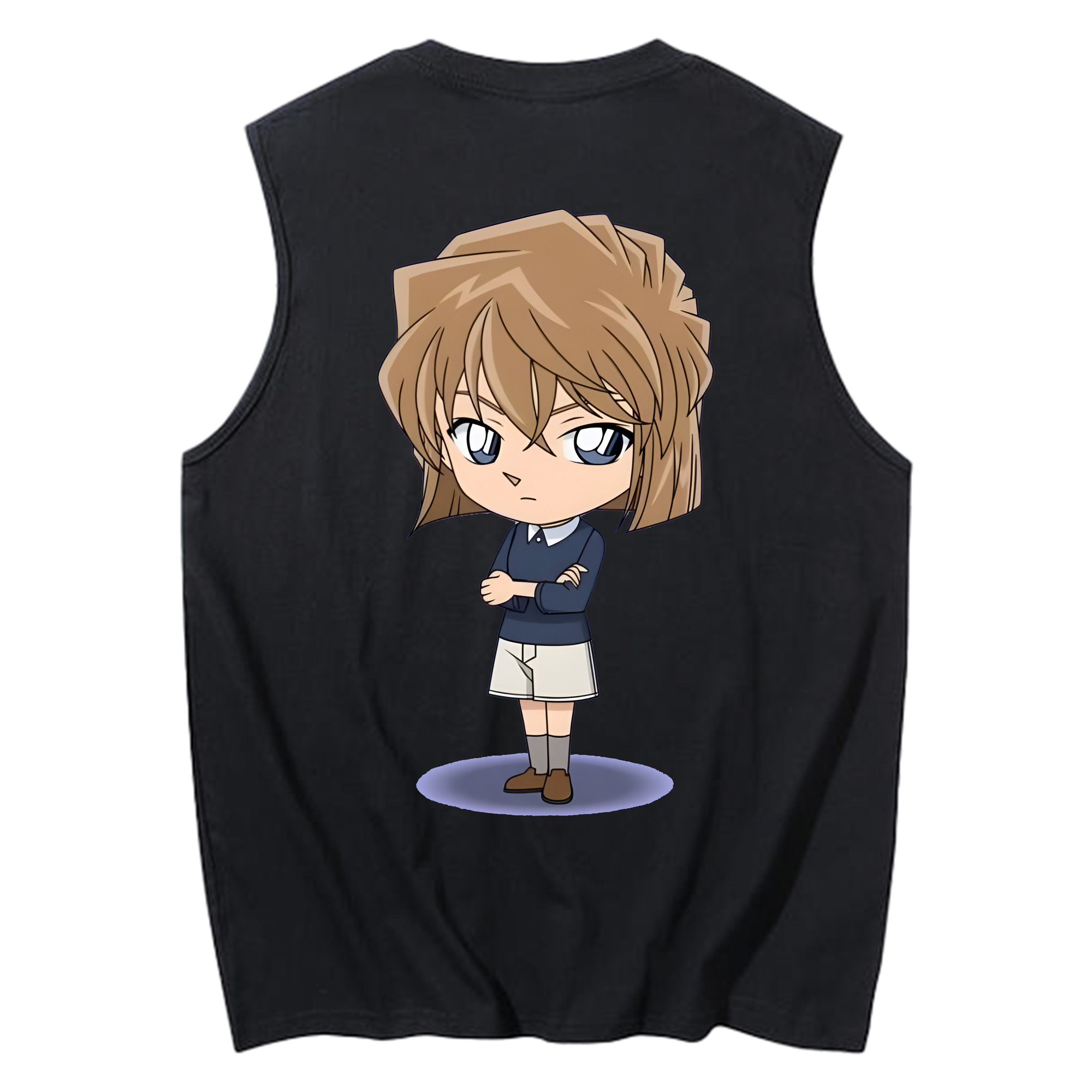 （画像用） 名探偵コナン 灰原 哀 はいばら あい Detective Conan Anita Hailey、Vi Graythorn Haibara Ai コットン100％タンクトップ（背面プリント）