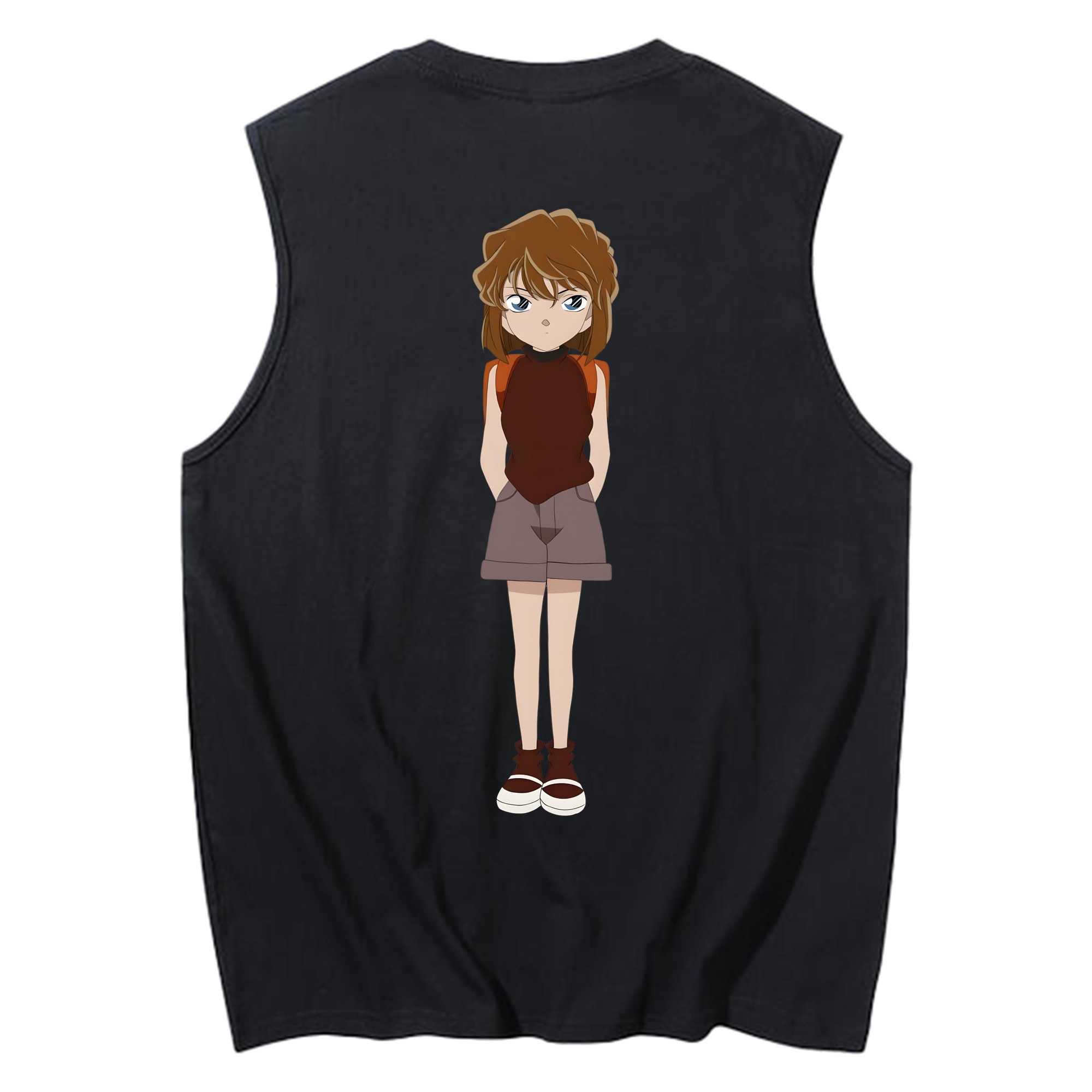 （画像用） 名探偵コナン 灰原 哀 はいばら あい Detective Conan Anita Hailey、Vi Graythorn Haibara Ai コットン100％タンクトップ（背面プリント）
