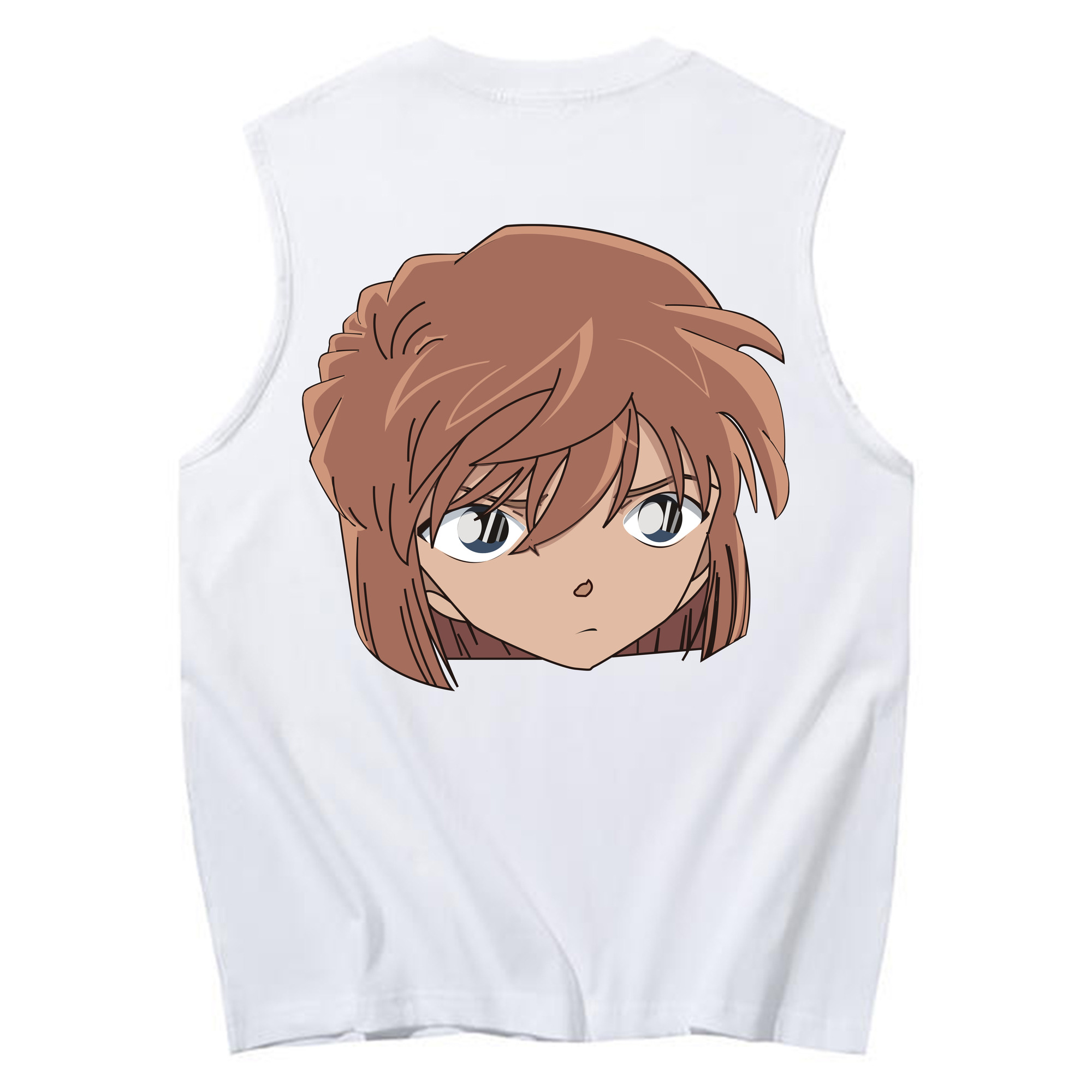 （画像用） 名探偵コナン 灰原 哀 はいばら あい Detective Conan Anita Hailey、Vi Graythorn Haibara Ai コットン100％タンクトップ（背面プリント）