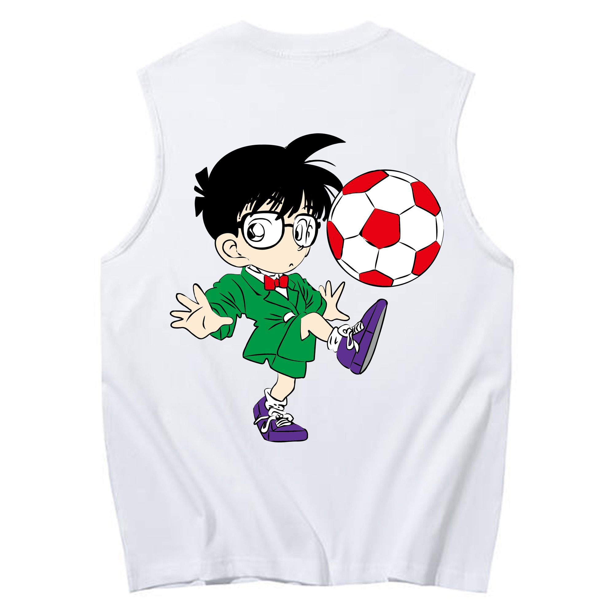 （画像用） 名探偵コナン 江戸川 コナン Detective Conan Conan Edogawa コットン100％タンクトップ（背面プリント）