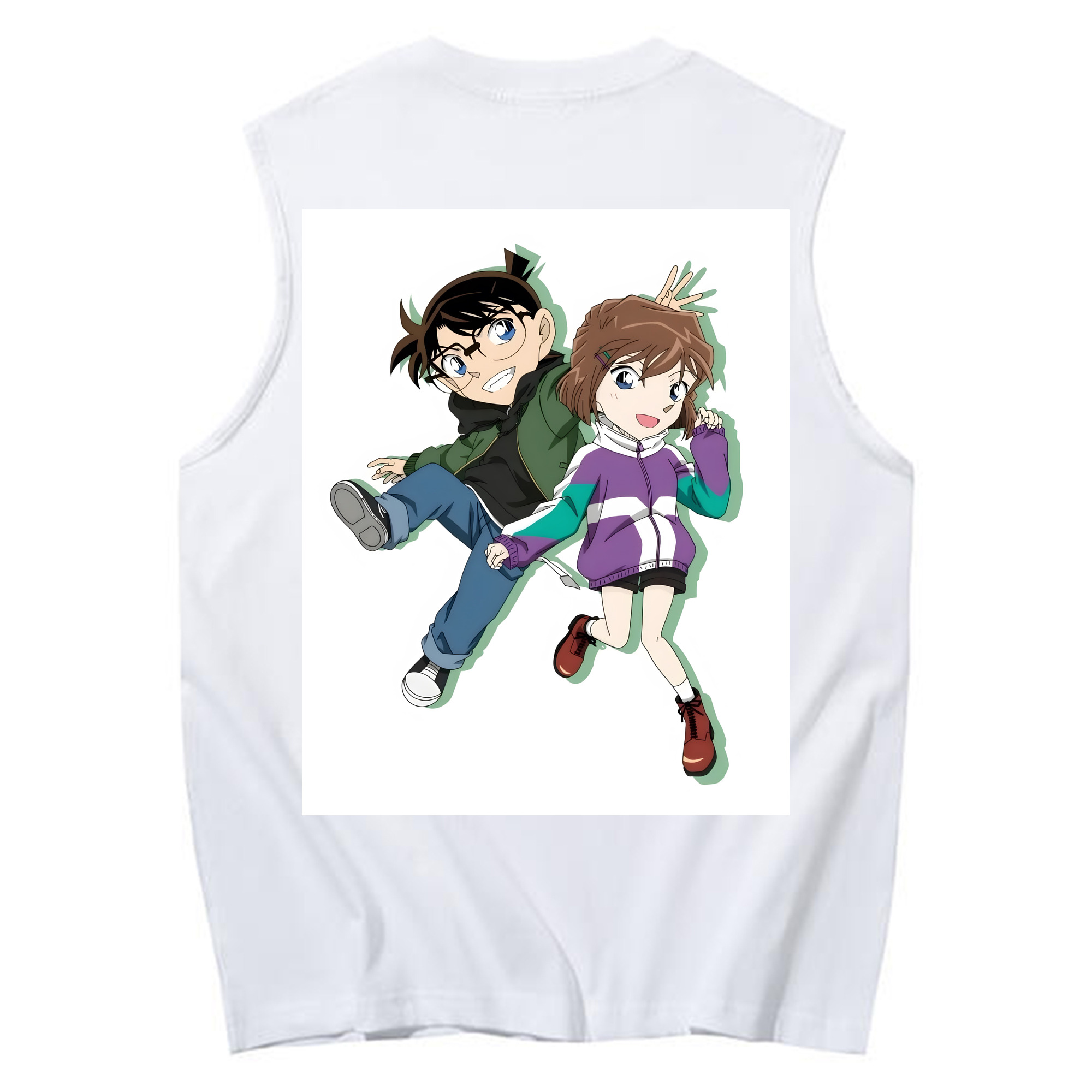 （画像用） 名探偵コナン 灰原 哀 はいばら あい Detective Conan Anita Hailey、Vi Graythorn Haibara Ai コットン100％タンクトップ（背面プリント）