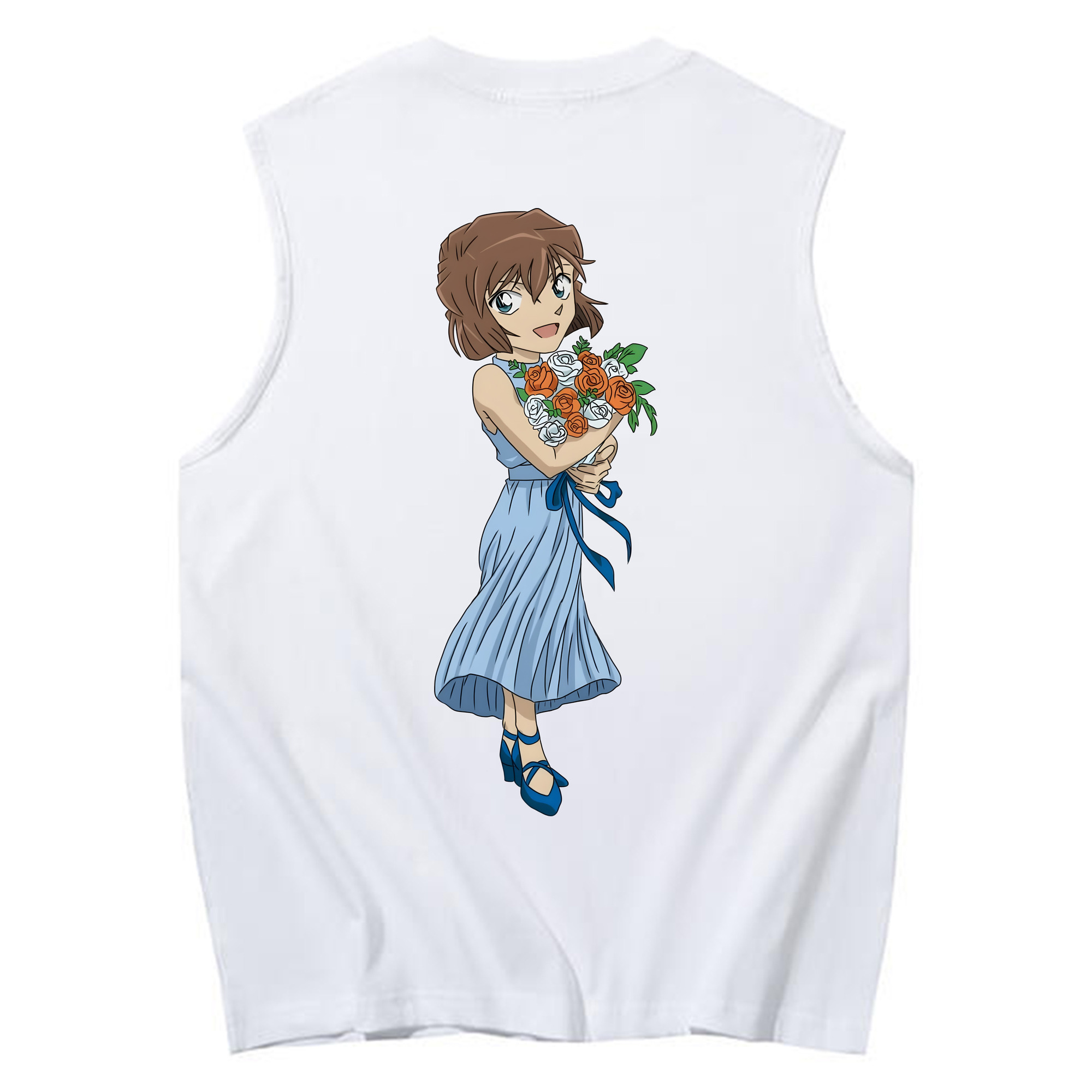 （画像用） 名探偵コナン 灰原 哀 はいばら あい Detective Conan Anita Hailey、Vi Graythorn Haibara Ai コットン100％タンクトップ（背面プリント）