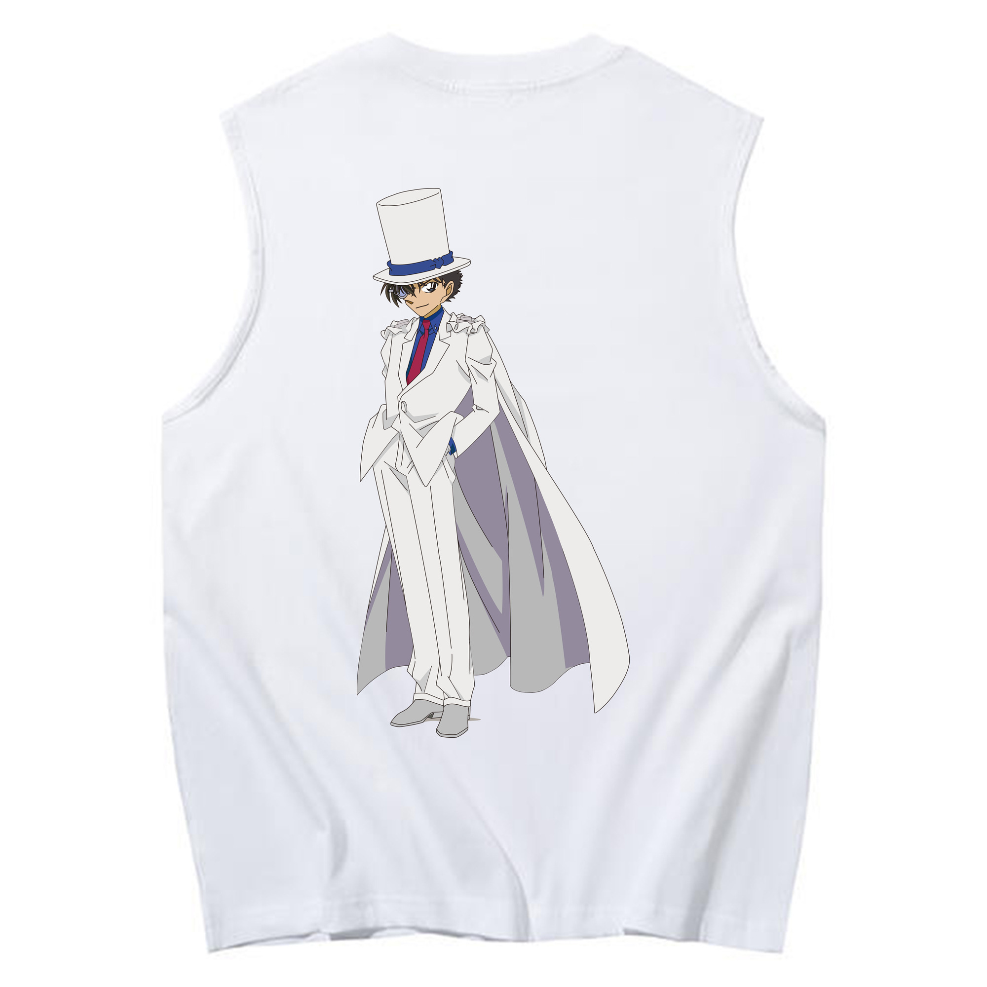 （画像用） 名探偵コナン くろば かいと Detective Conan Kuroba Kaito コットン100％タンクトップ（背面プリント）
