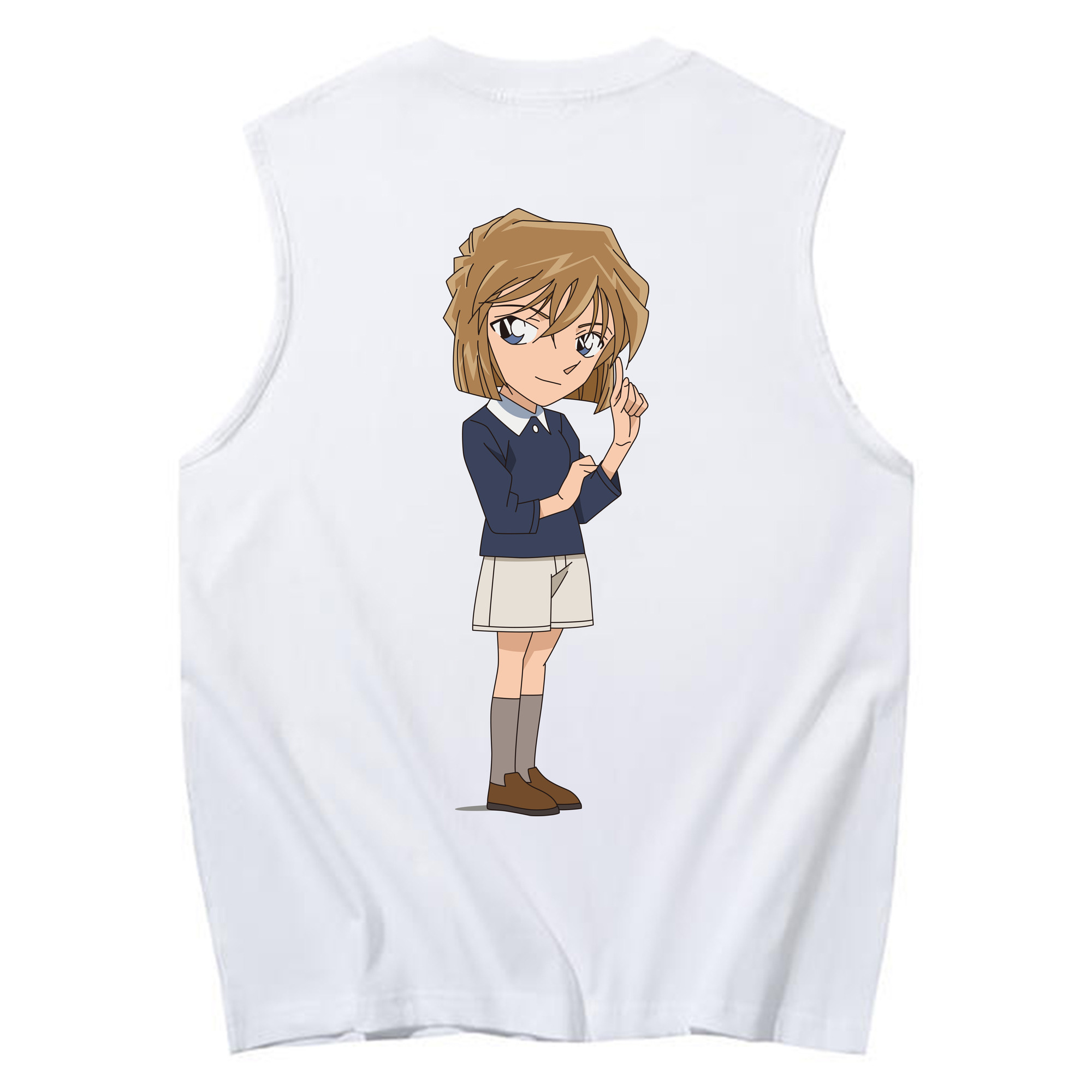 （画像用） 名探偵コナン 灰原 哀 はいばら あい Detective Conan Anita Hailey、Vi Graythorn Haibara Ai コットン100％タンクトップ（背面プリント）