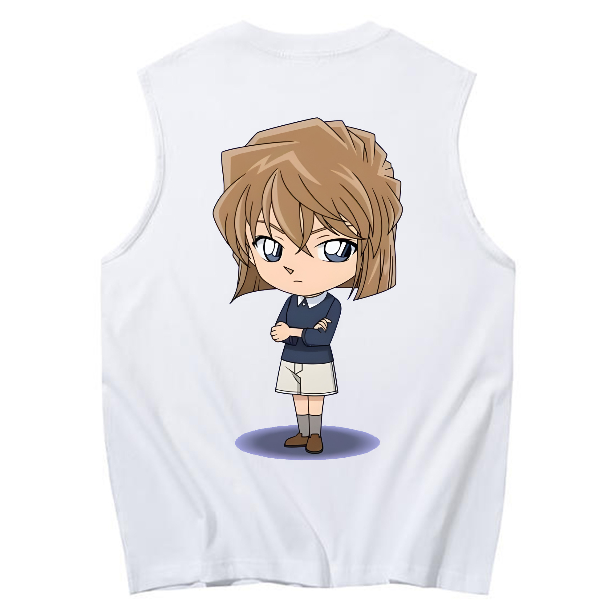 （画像用） 名探偵コナン 灰原 哀 はいばら あい Detective Conan Anita Hailey、Vi Graythorn Haibara Ai コットン100％タンクトップ（背面プリント）