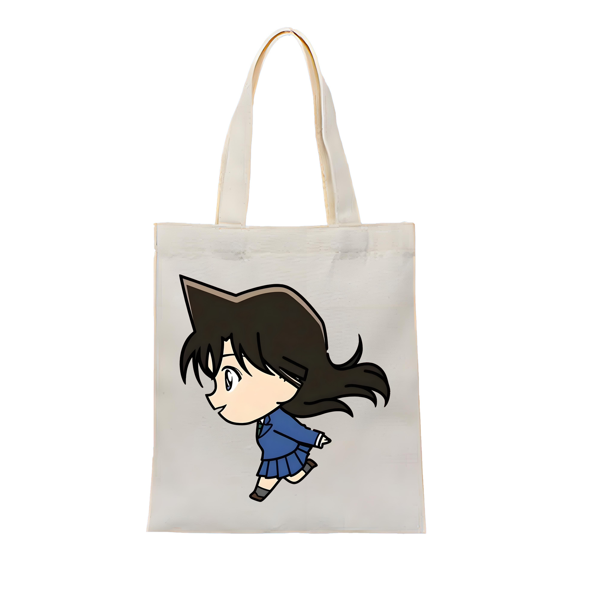 （画像用） 名探偵コナン 毛利 蘭 もうり らん、モーリ ラン Detective Conan Rachel Moore 縦型キャンバス生地手提げバッグ　トートバッグ