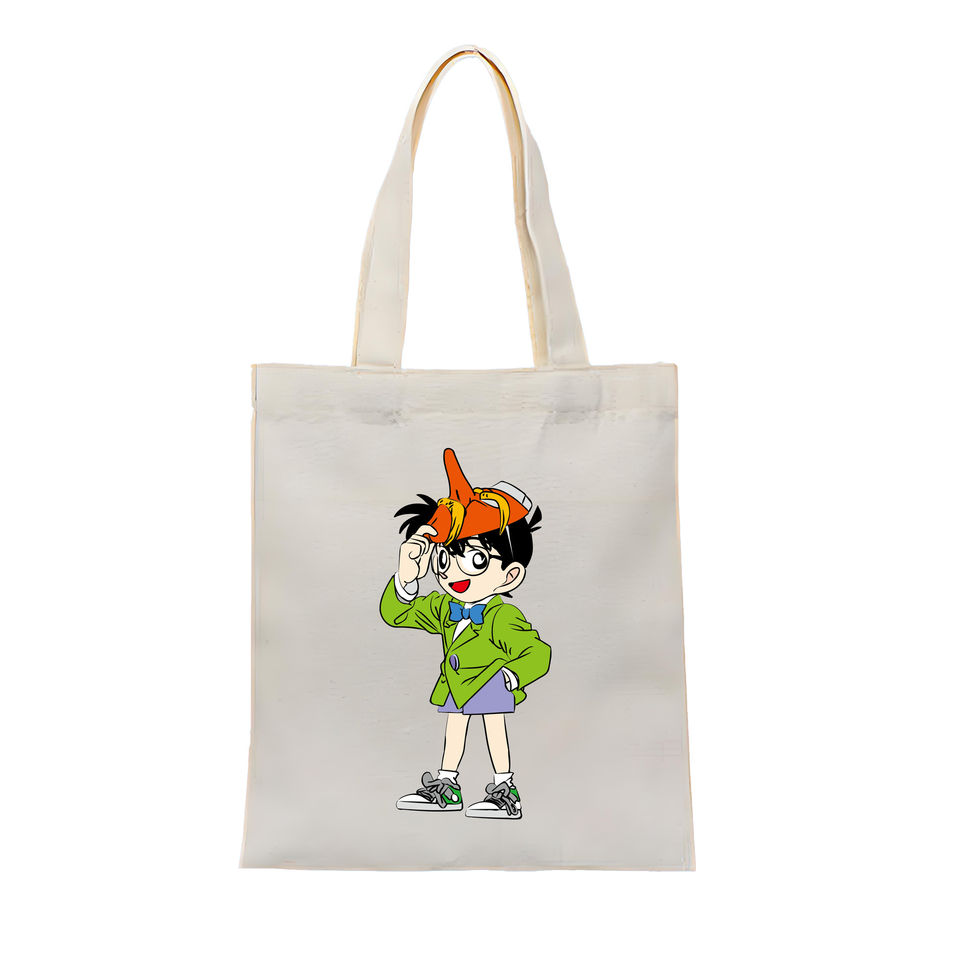 （画像用） 名探偵コナン 江戸川 コナン Detective Conan Conan Edogawa 縦型キャンバス生地手提げバッグ　トートバッグ