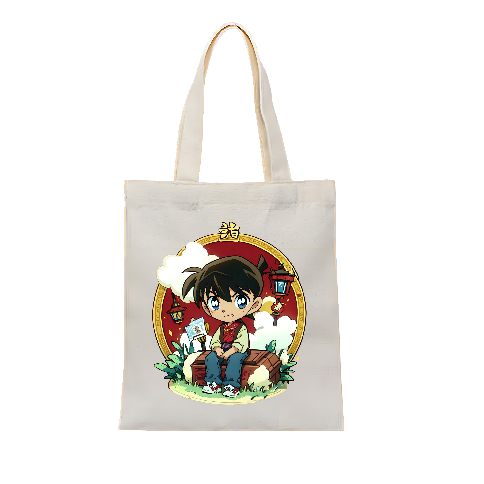 （画像用） 名探偵コナン 江戸川 コナン Detective Conan Conan Edogawa 縦型キャンバス生地手提げバッグ　トートバッグ