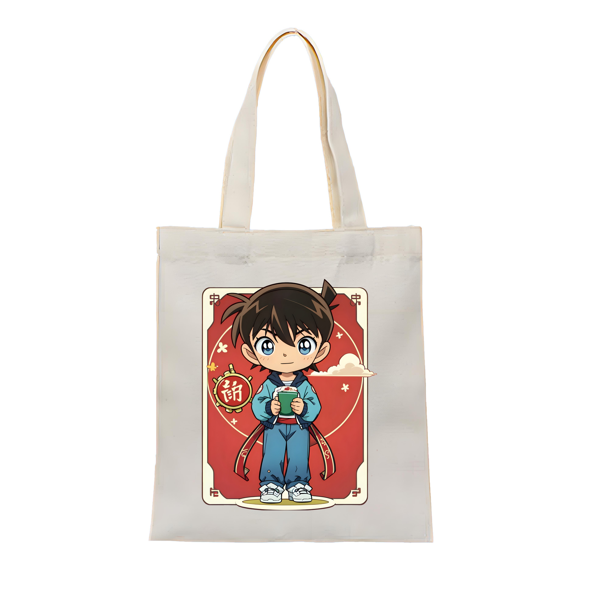 （画像用） 名探偵コナン 江戸川 コナン Detective Conan Conan Edogawa 縦型キャンバス生地手提げバッグ　トートバッグ