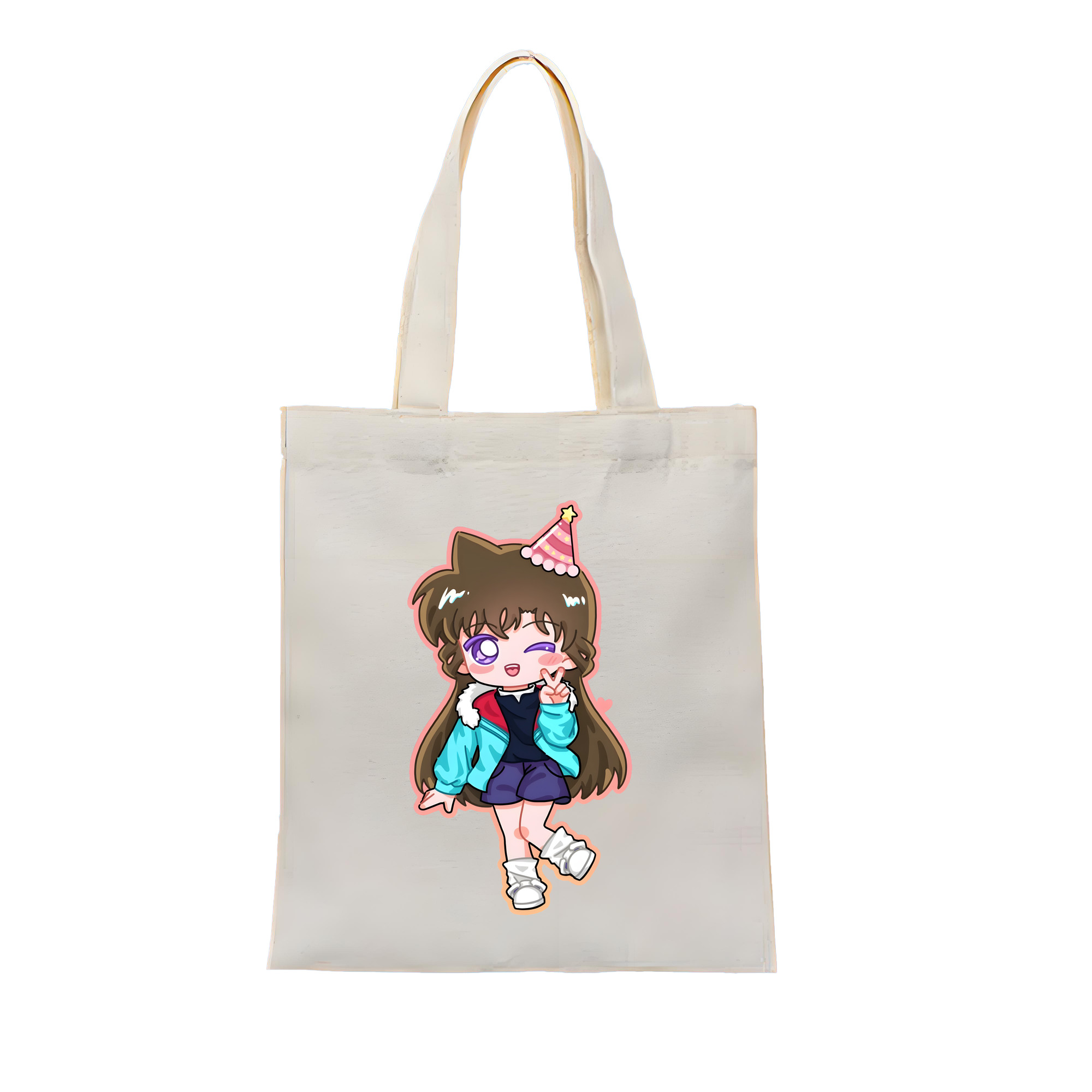 （画像用） 名探偵コナン 毛利 蘭 もうり らん、モーリ ラン Detective Conan Rachel Moore 縦型キャンバス生地手提げバッグ　トートバッグ