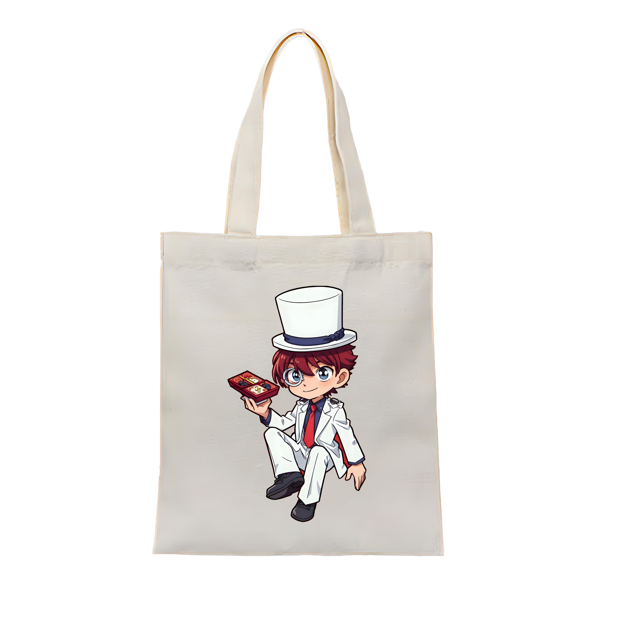 （画像用） 名探偵コナン くろば かいと Detective Conan Kuroba Kaito 縦型キャンバス生地手提げバッグ　トートバッグ