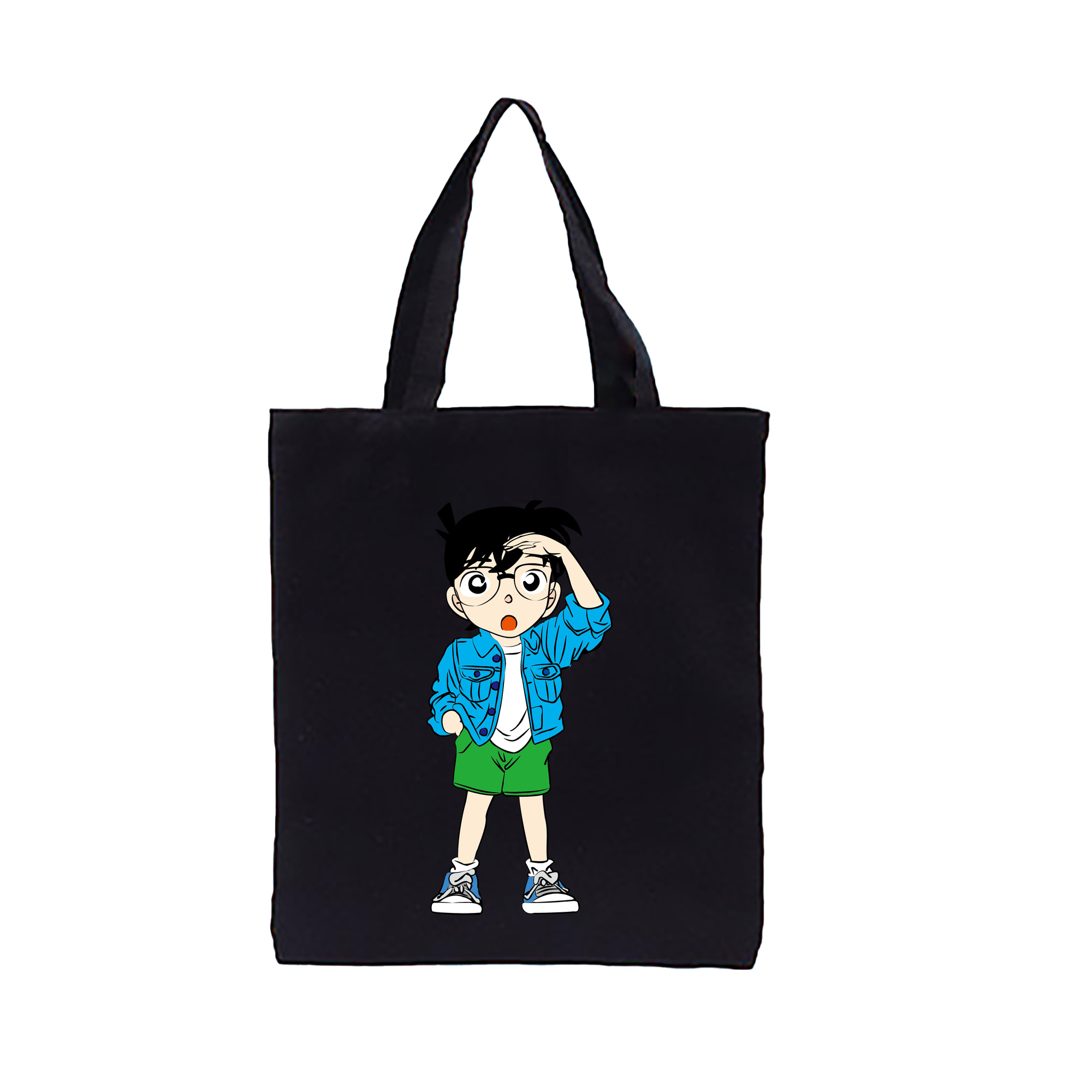 （画像用） 名探偵コナン 江戸川 コナン Detective Conan Conan Edogawa 縦型キャンバス生地手提げバッグ　トートバッグ