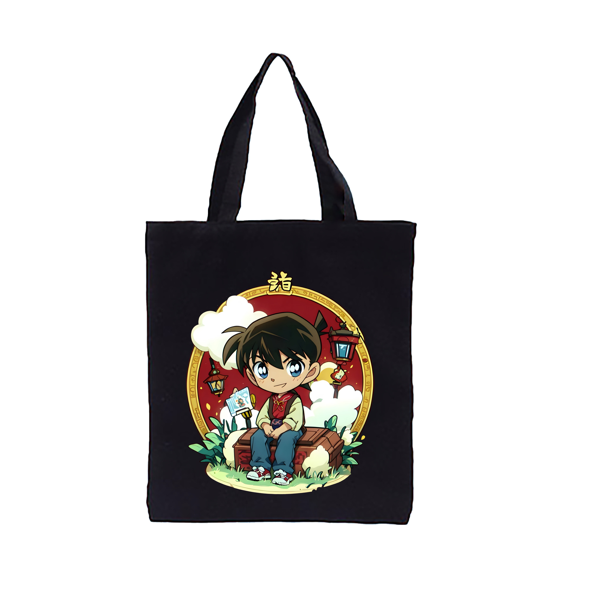 （画像用） 名探偵コナン 江戸川 コナン Detective Conan Conan Edogawa 縦型キャンバス生地手提げバッグ　トートバッグ