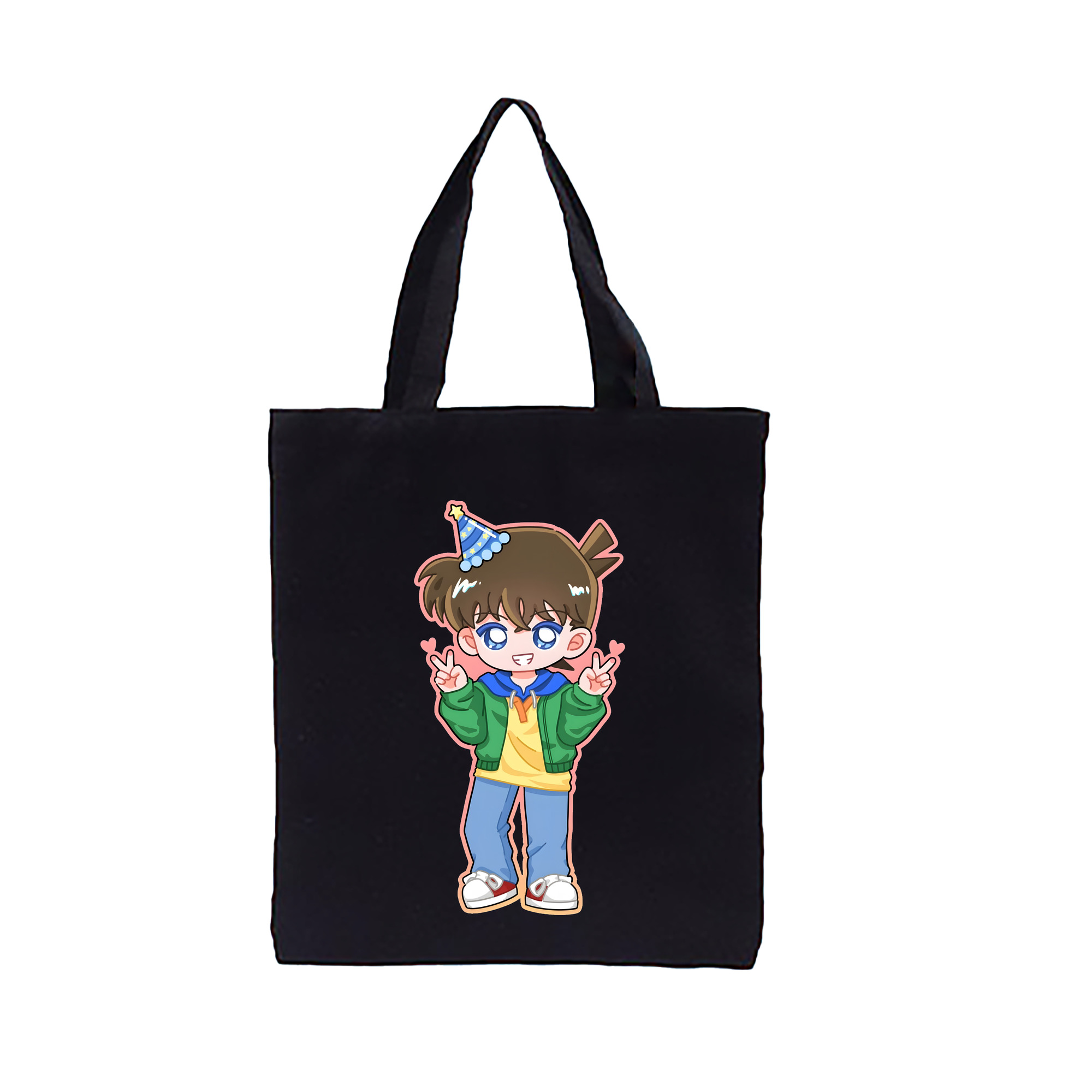 （画像用） 名探偵コナン 江戸川 コナン Detective Conan Conan Edogawa 縦型キャンバス生地手提げバッグ　トートバッグ