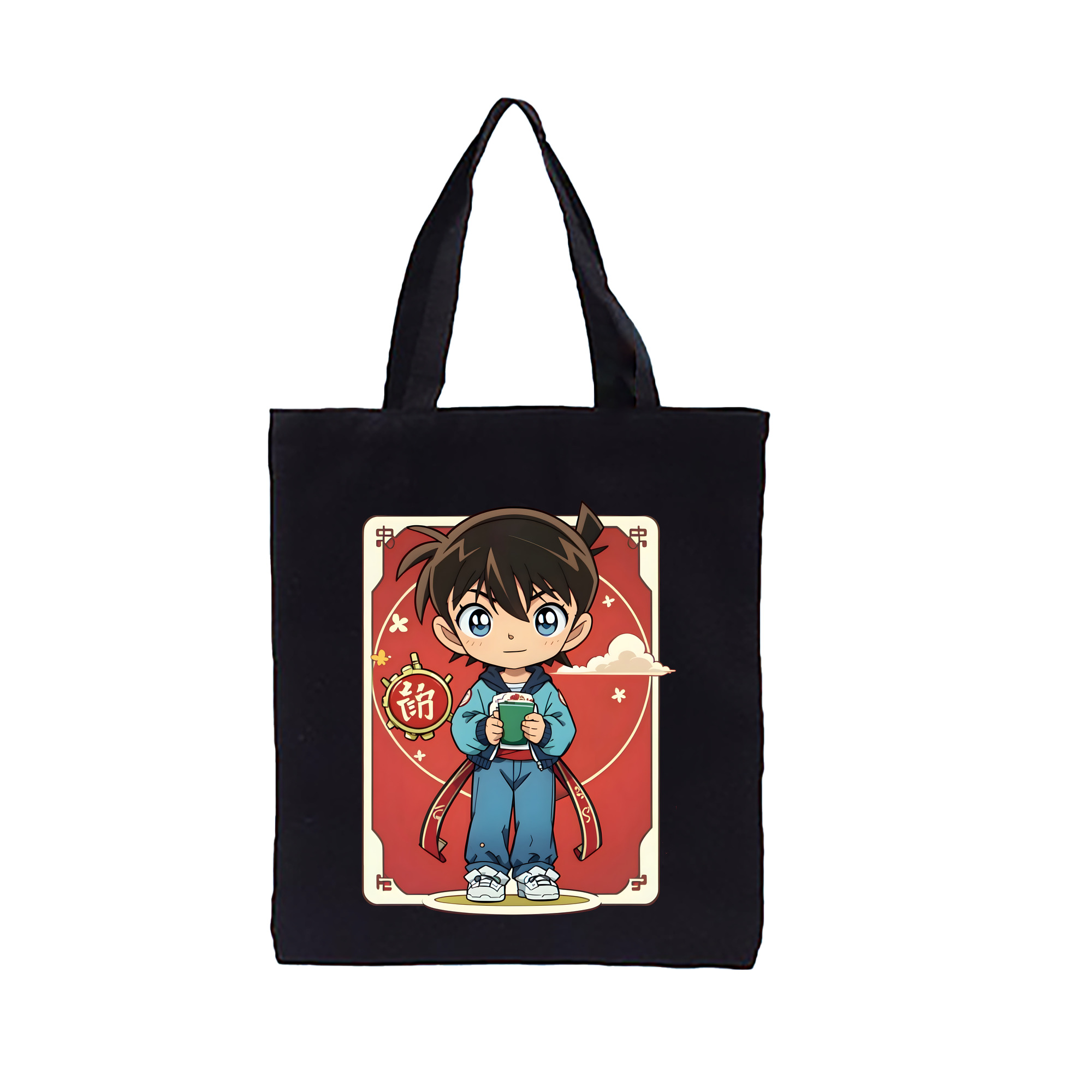 （画像用） 名探偵コナン 江戸川 コナン Detective Conan Conan Edogawa 縦型キャンバス生地手提げバッグ　トートバッグ