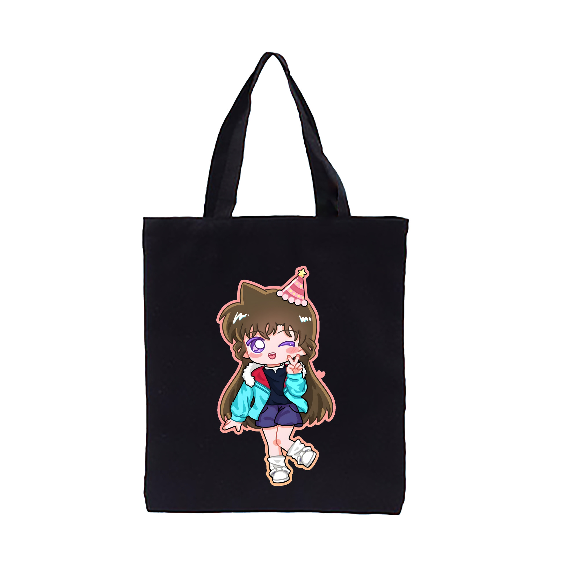 （画像用） 名探偵コナン 毛利 蘭 もうり らん、モーリ ラン Detective Conan Rachel Moore 縦型キャンバス生地手提げバッグ　トートバッグ