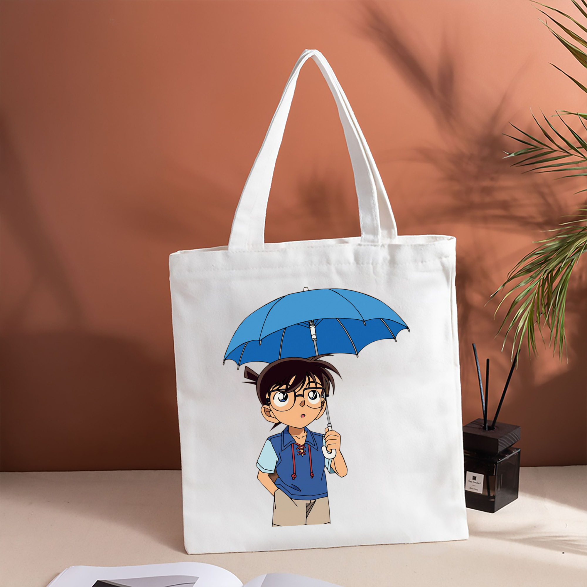 名探偵コナン 江戸川 コナン Detective Conan Conan Edogawa 縦型キャンバス生地手提げバッグ　トートバッグ