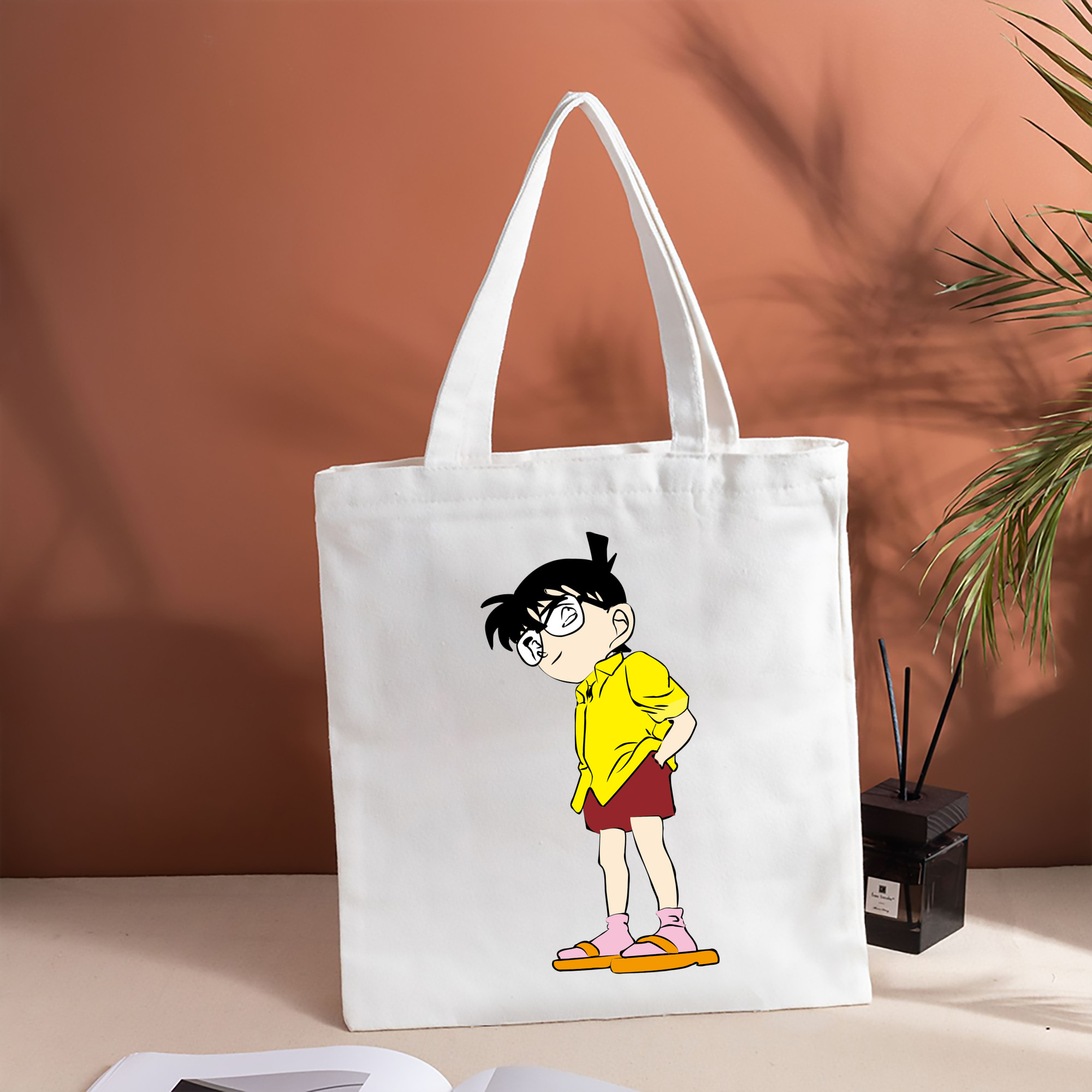 名探偵コナン 江戸川 コナン Detective Conan Conan Edogawa 縦型キャンバス生地手提げバッグ　トートバッグ