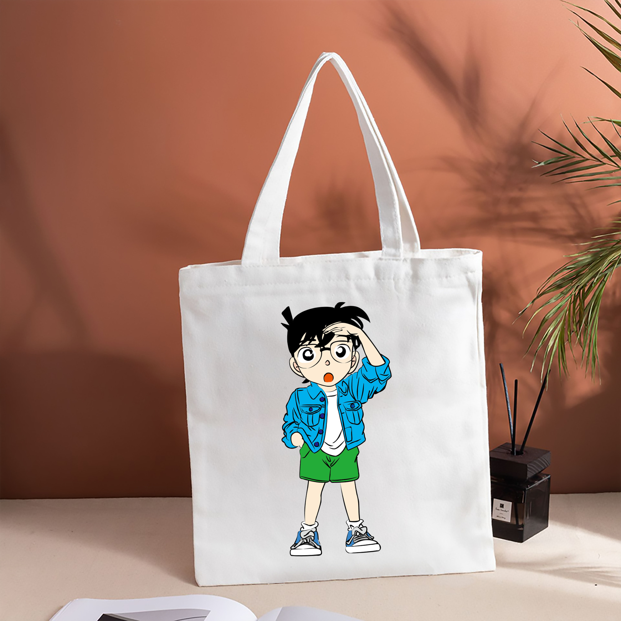 名探偵コナン 江戸川 コナン Detective Conan Conan Edogawa 縦型キャンバス生地手提げバッグ　トートバッグ