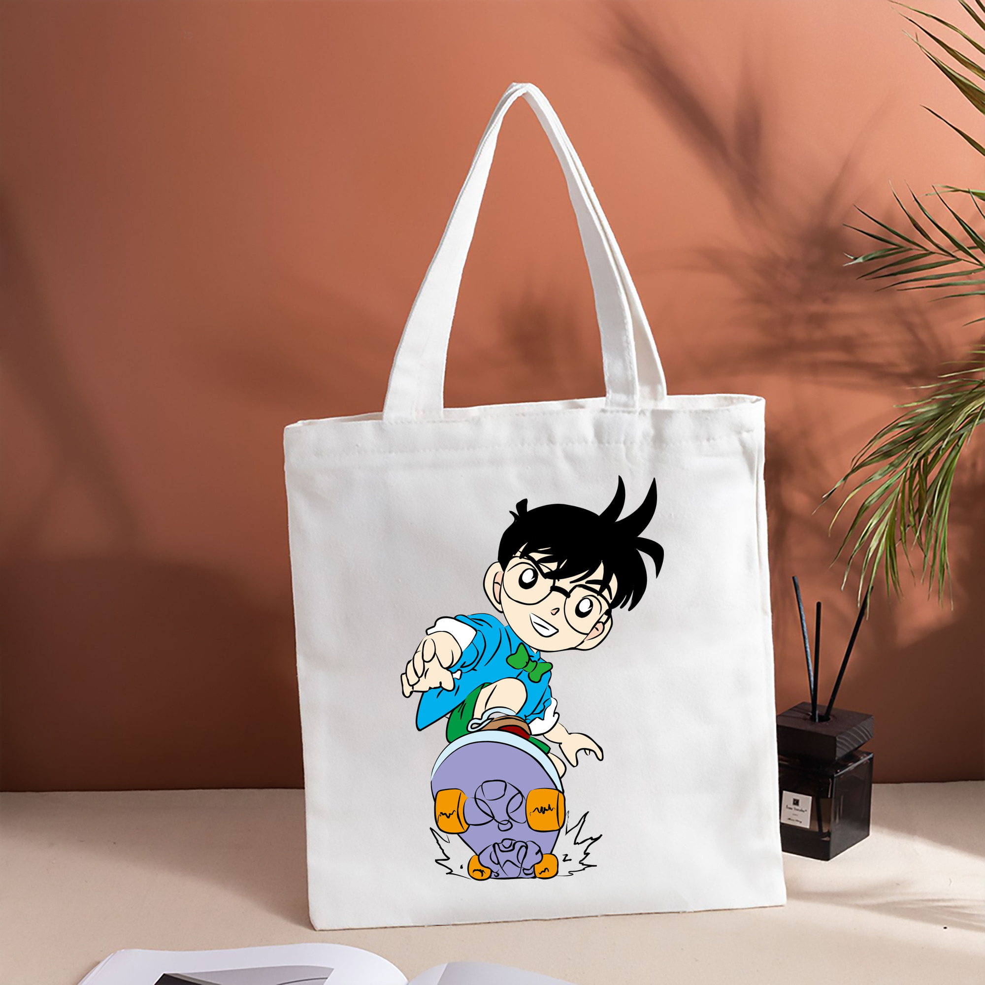名探偵コナン 江戸川 コナン Detective Conan Conan Edogawa 縦型キャンバス生地手提げバッグ　トートバッグ
