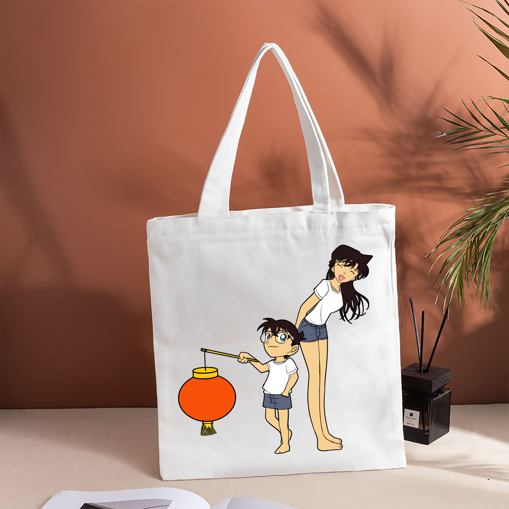 名探偵コナン 毛利 蘭 もうり らん、モーリ ラン Detective Conan Rachel Moore 縦型キャンバス生地手提げバッグ　トートバッグ