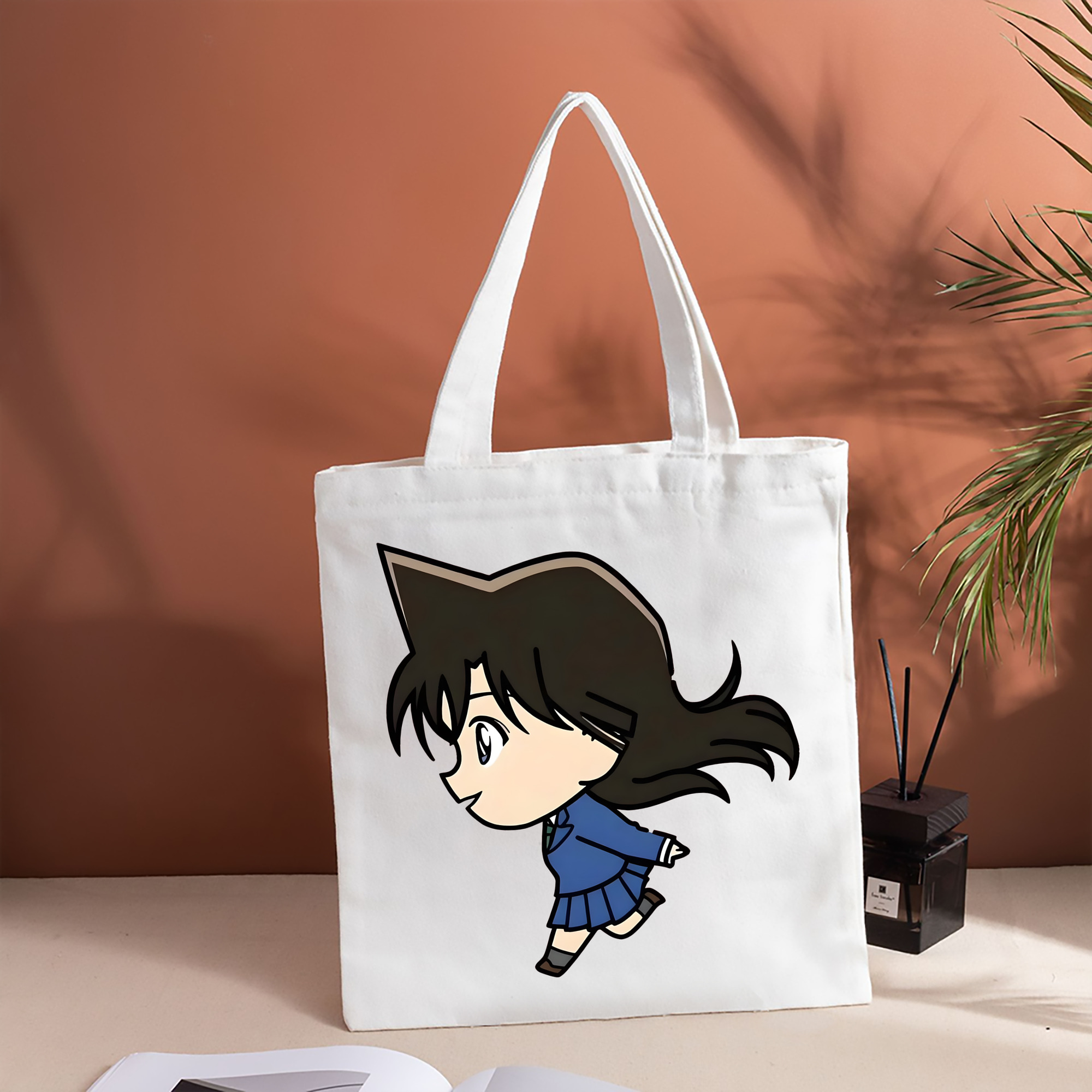 名探偵コナン 毛利 蘭 もうり らん、モーリ ラン Detective Conan Rachel Moore 縦型キャンバス生地手提げバッグ　トートバッグ
