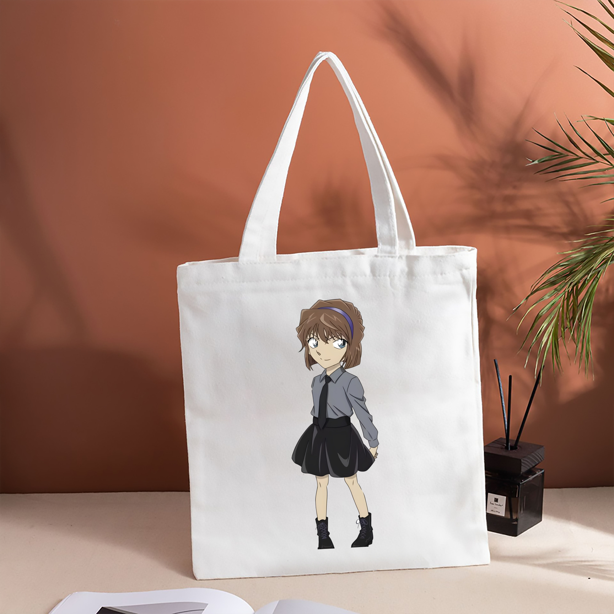 名探偵コナン 灰原 哀 はいばら あい Detective Conan Anita Hailey、Vi Graythorn Haibara Ai 縦型キャンバス生地手提げバッグ　トートバッグ