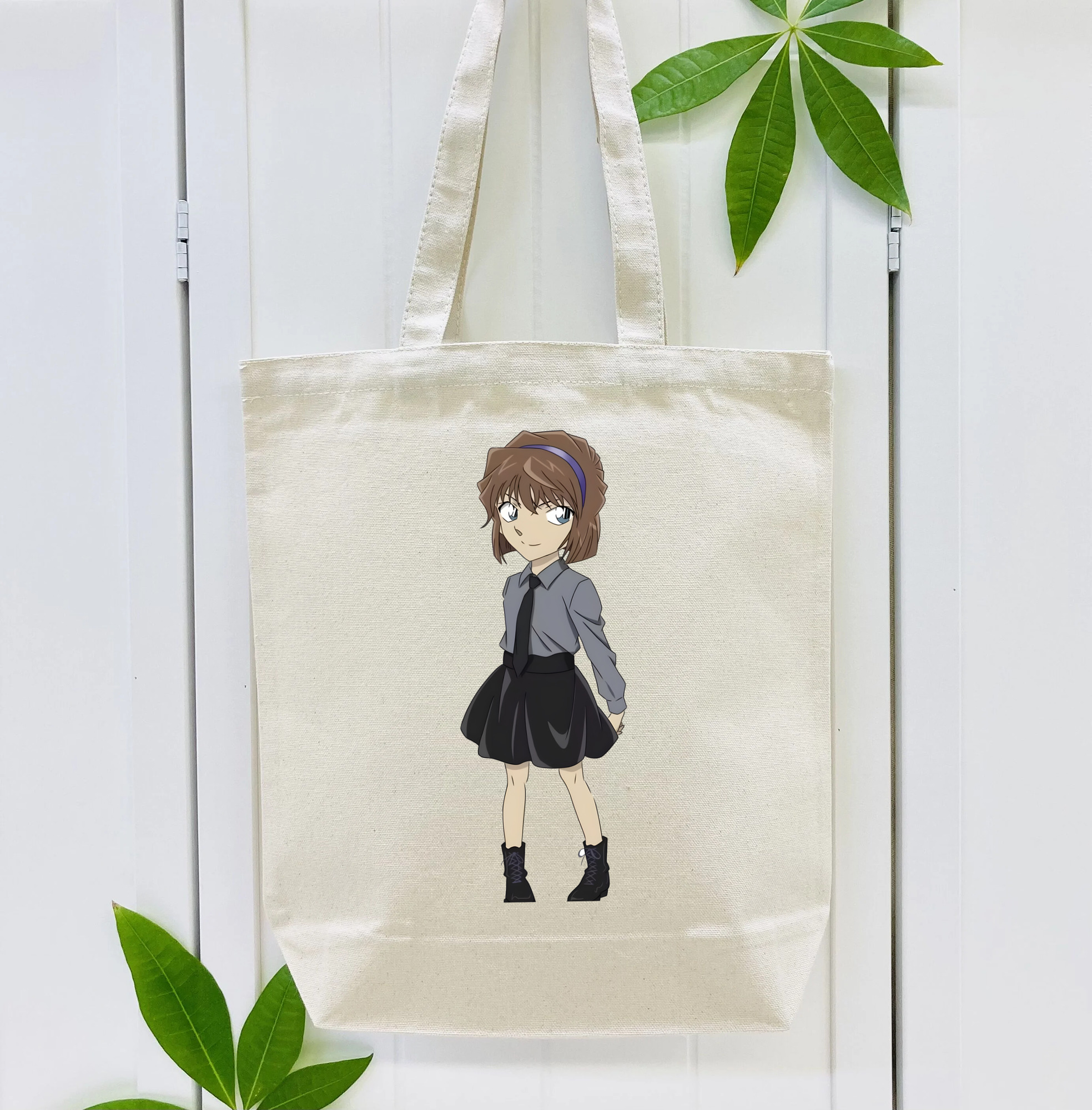 名探偵コナン 灰原 哀 はいばら あい Detective Conan Anita Hailey、Vi Graythorn Haibara Ai 縦型キャンバス生地手提げバッグ　トートバッグ