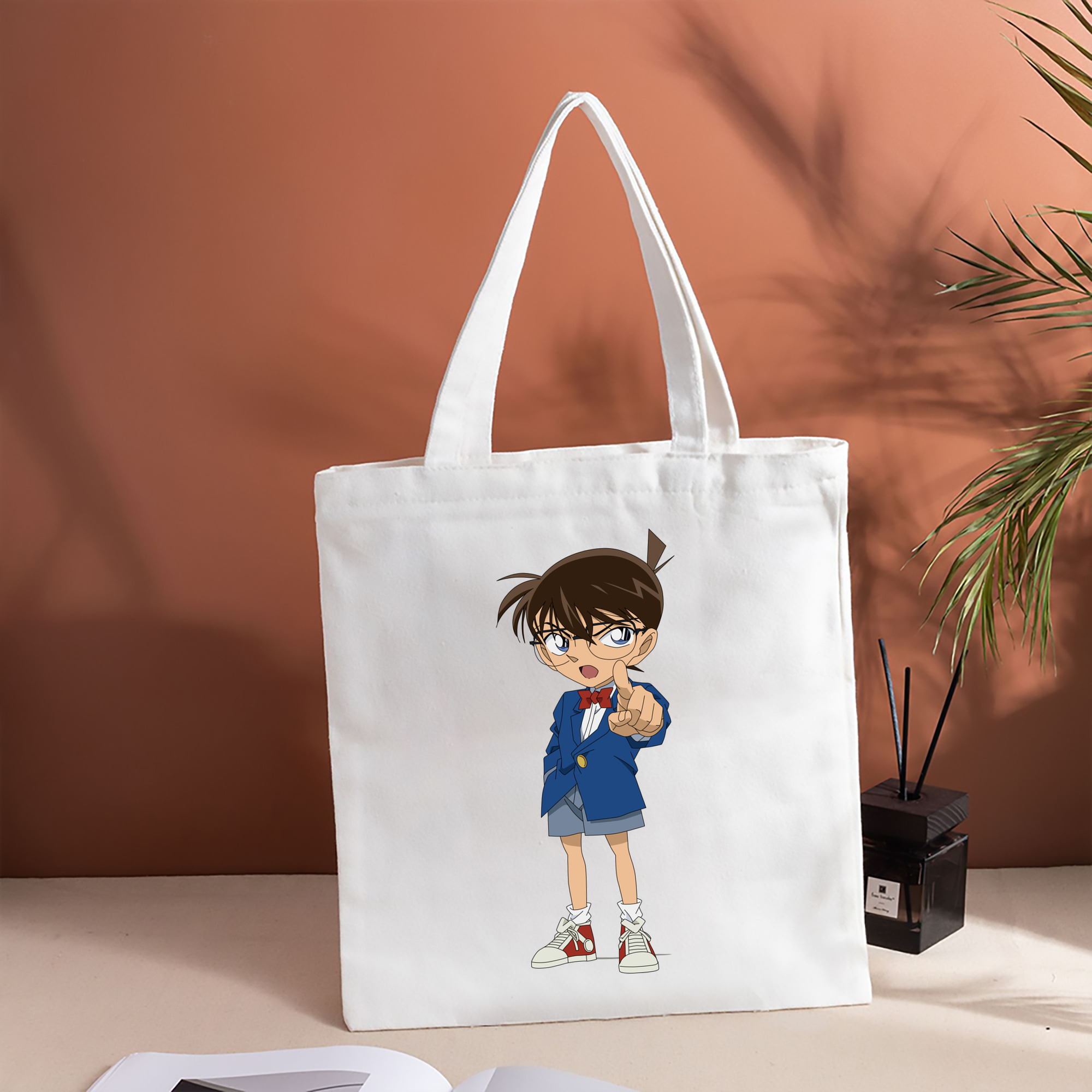 名探偵コナン 江戸川 コナン Detective Conan Conan Edogawa 縦型キャンバス生地手提げバッグ　トートバッグ