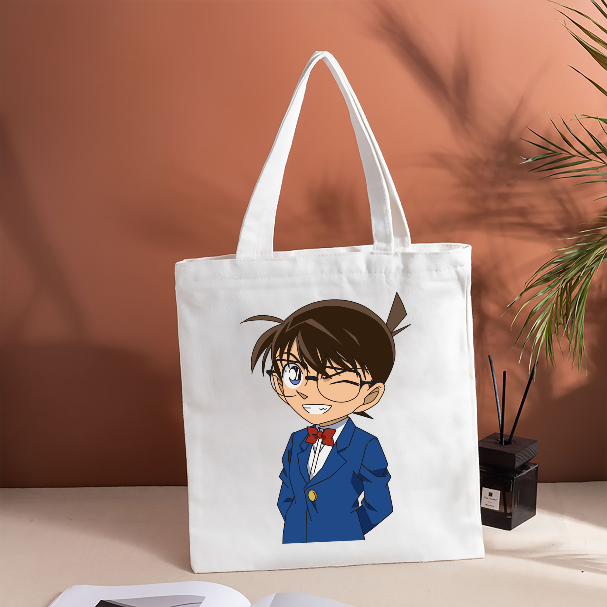 名探偵コナン 江戸川 コナン Detective Conan Conan Edogawa 縦型キャンバス生地手提げバッグ　トートバッグ