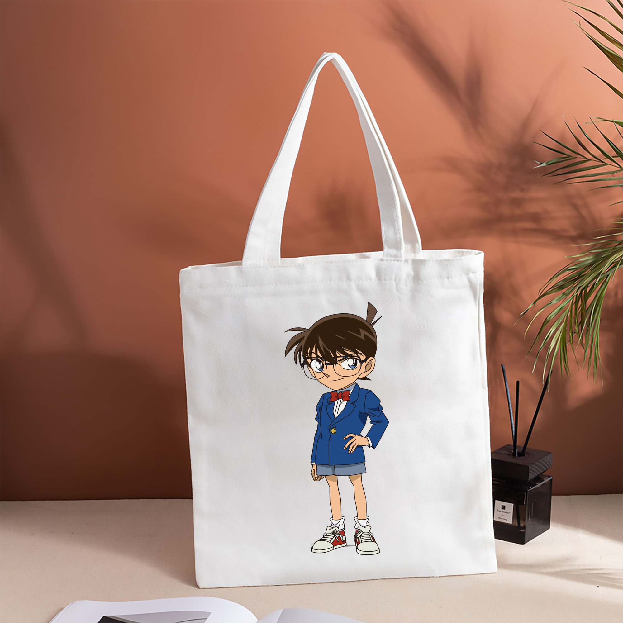 名探偵コナン 江戸川 コナン Detective Conan Conan Edogawa 縦型キャンバス生地手提げバッグ　トートバッグ
