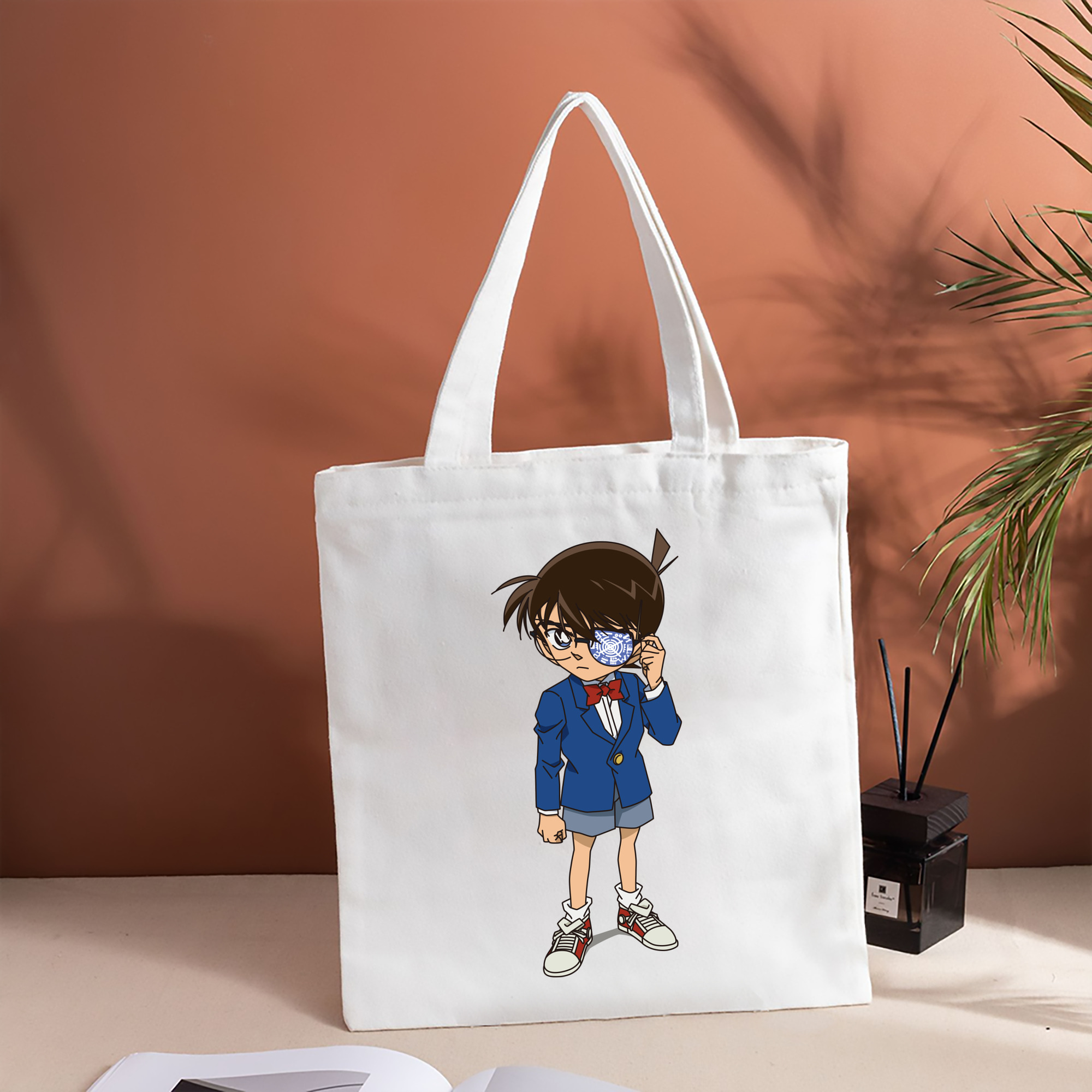 名探偵コナン 江戸川 コナン Detective Conan Conan Edogawa 縦型キャンバス生地手提げバッグ　トートバッグ