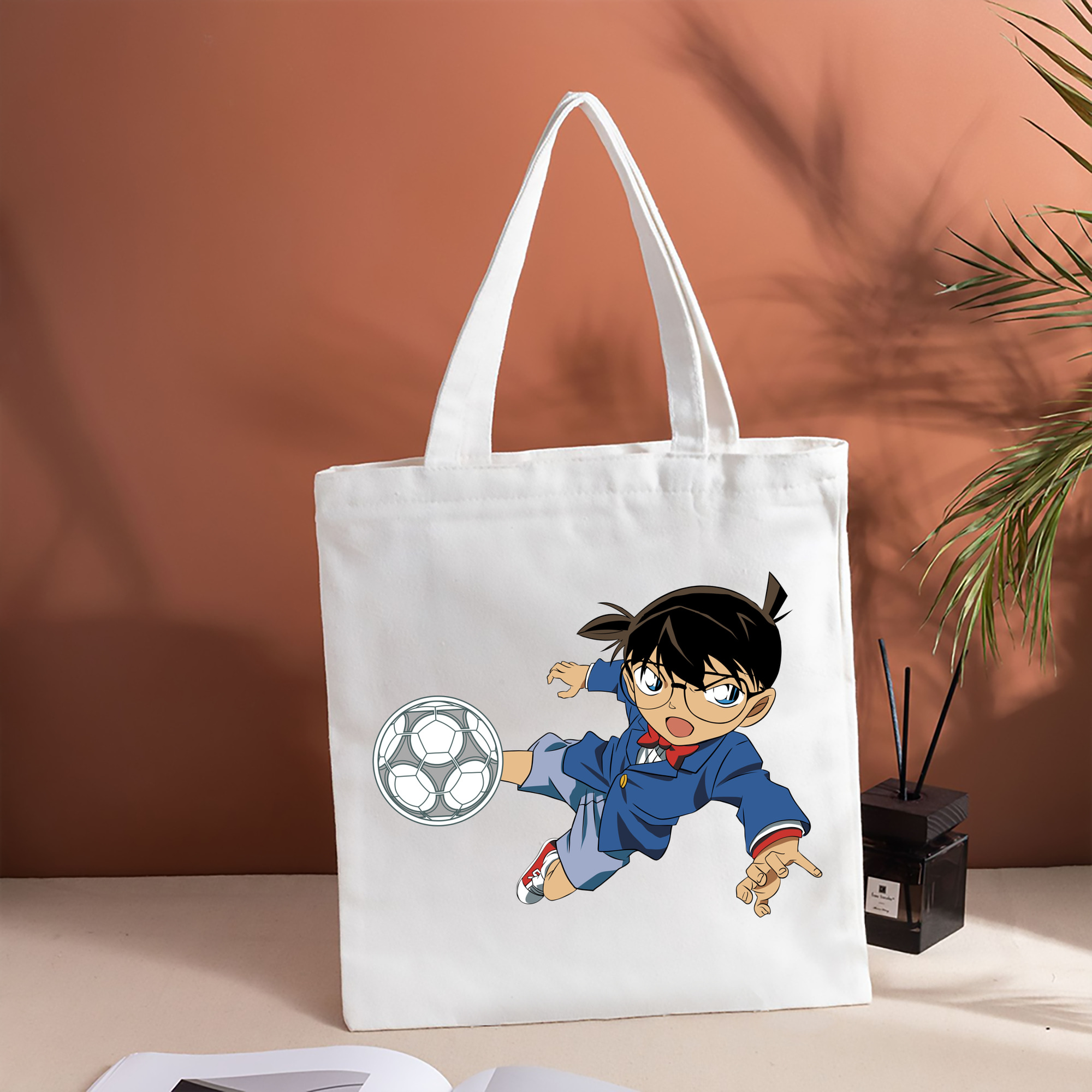 名探偵コナン 江戸川 コナン Detective Conan Conan Edogawa 縦型キャンバス生地手提げバッグ　トートバッグ