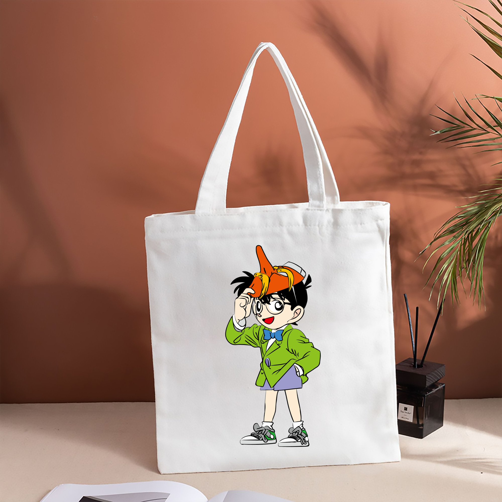 名探偵コナン 江戸川 コナン Detective Conan Conan Edogawa 縦型キャンバス生地手提げバッグ　トートバッグ
