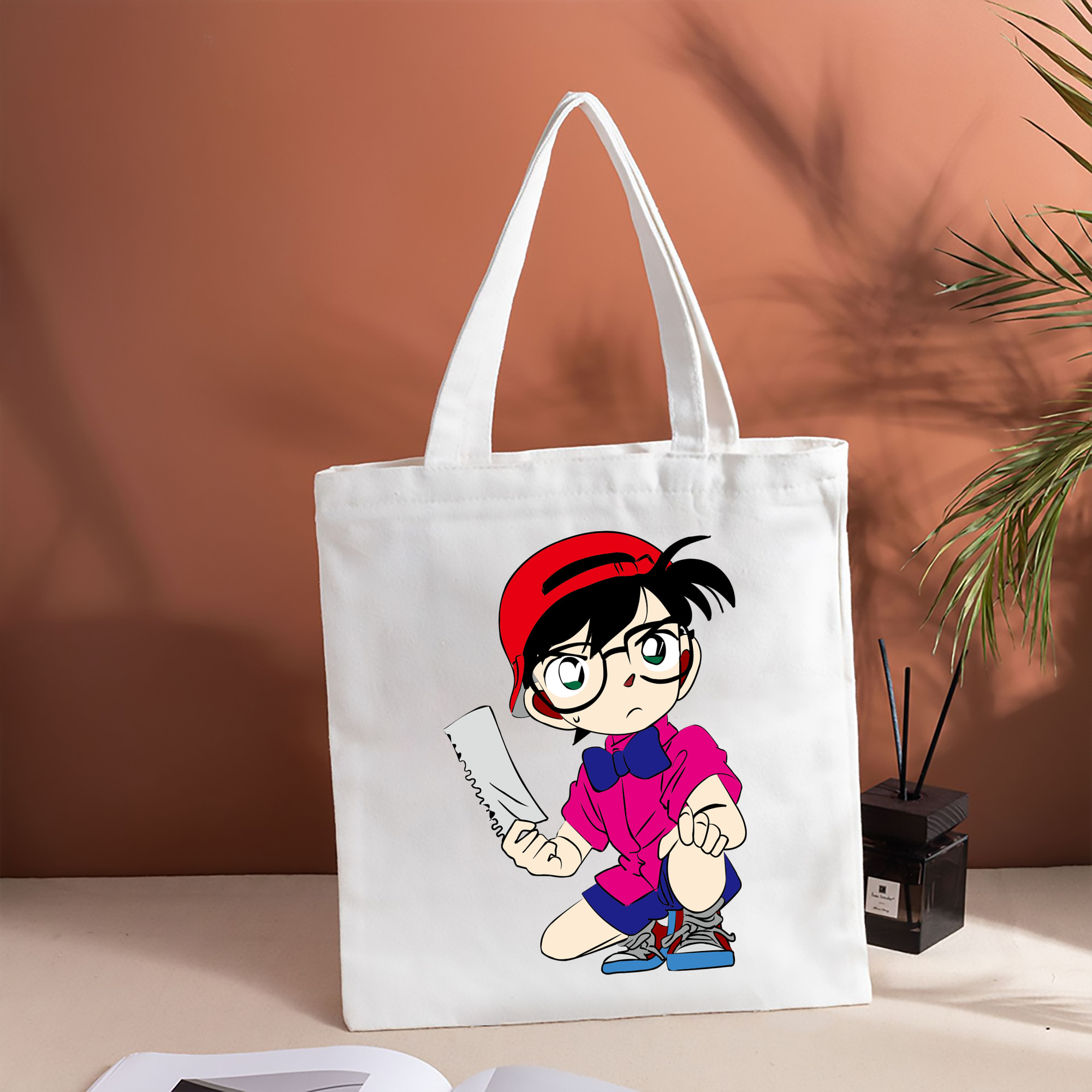 名探偵コナン 江戸川 コナン Detective Conan Conan Edogawa 縦型キャンバス生地手提げバッグ　トートバッグ