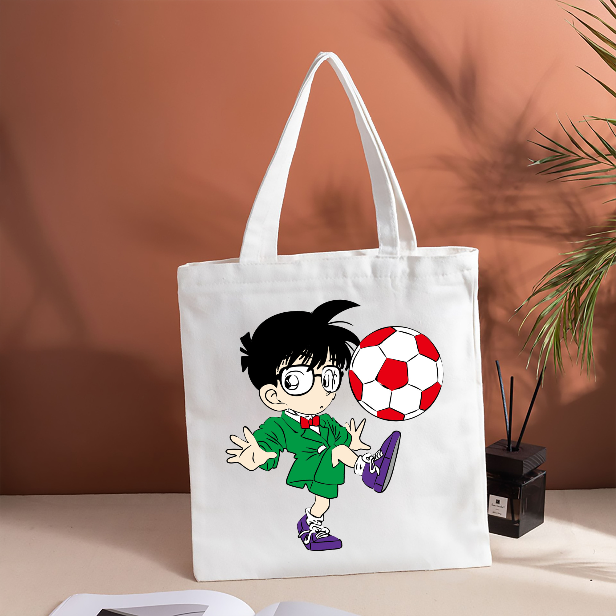 名探偵コナン 江戸川 コナン Detective Conan Conan Edogawa 縦型キャンバス生地手提げバッグ　トートバッグ