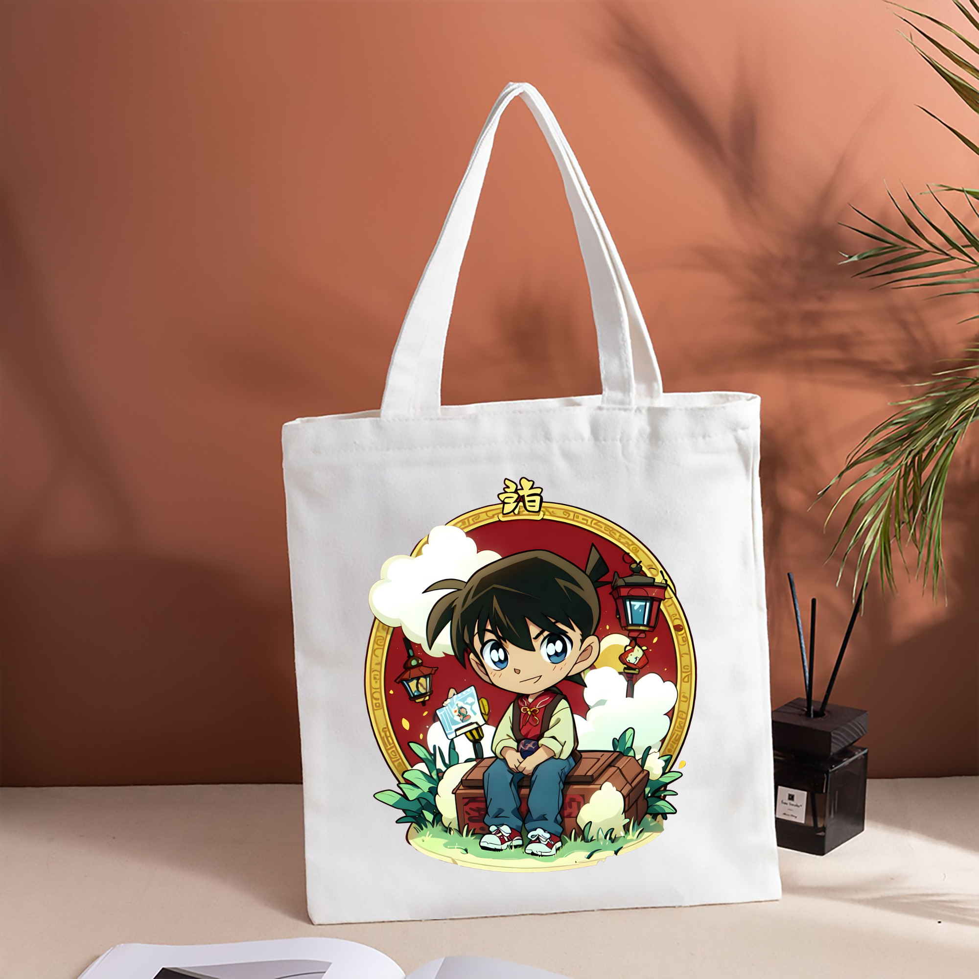 名探偵コナン 江戸川 コナン Detective Conan Conan Edogawa 縦型キャンバス生地手提げバッグ　トートバッグ