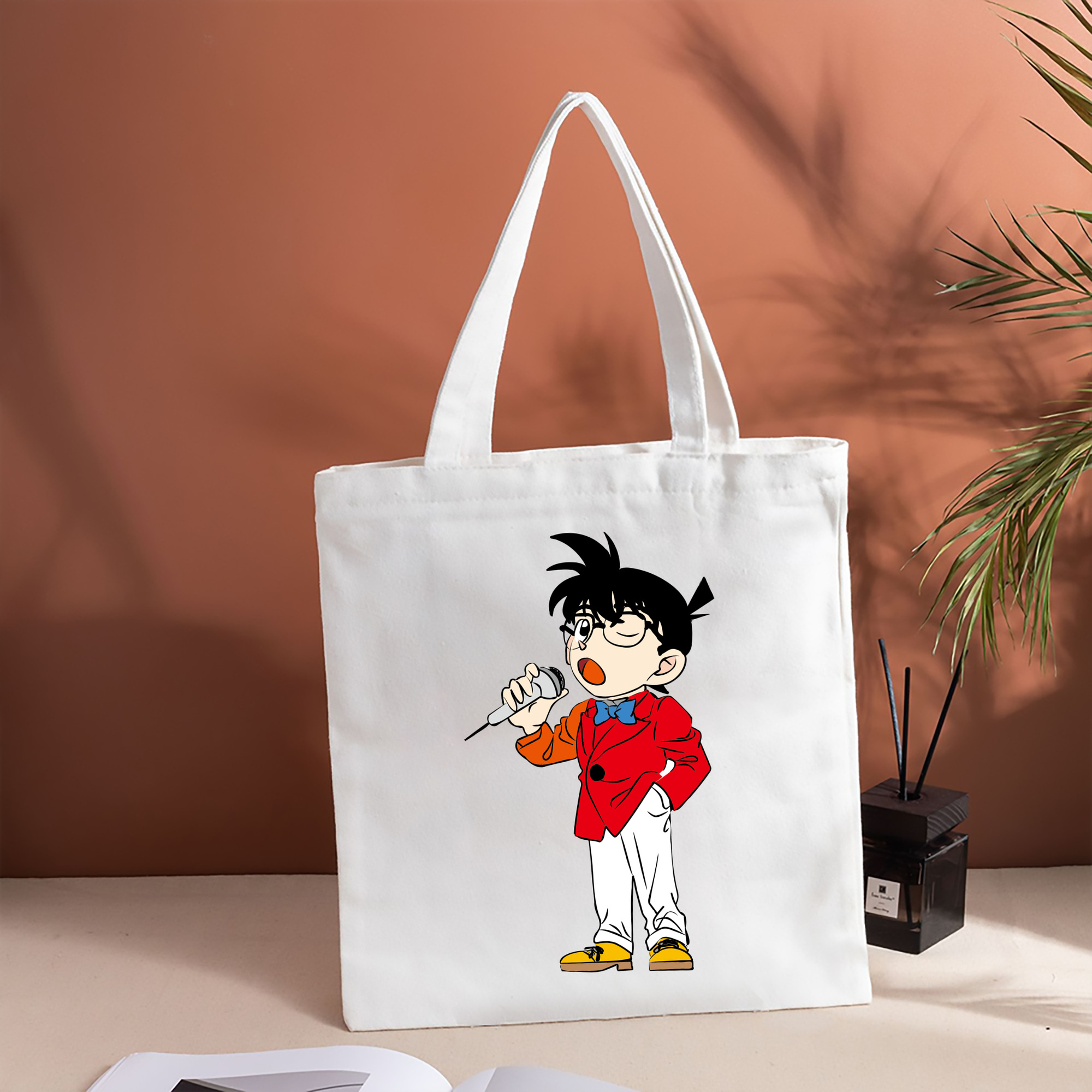 名探偵コナン 江戸川 コナン Detective Conan Conan Edogawa 縦型キャンバス生地手提げバッグ　トートバッグ