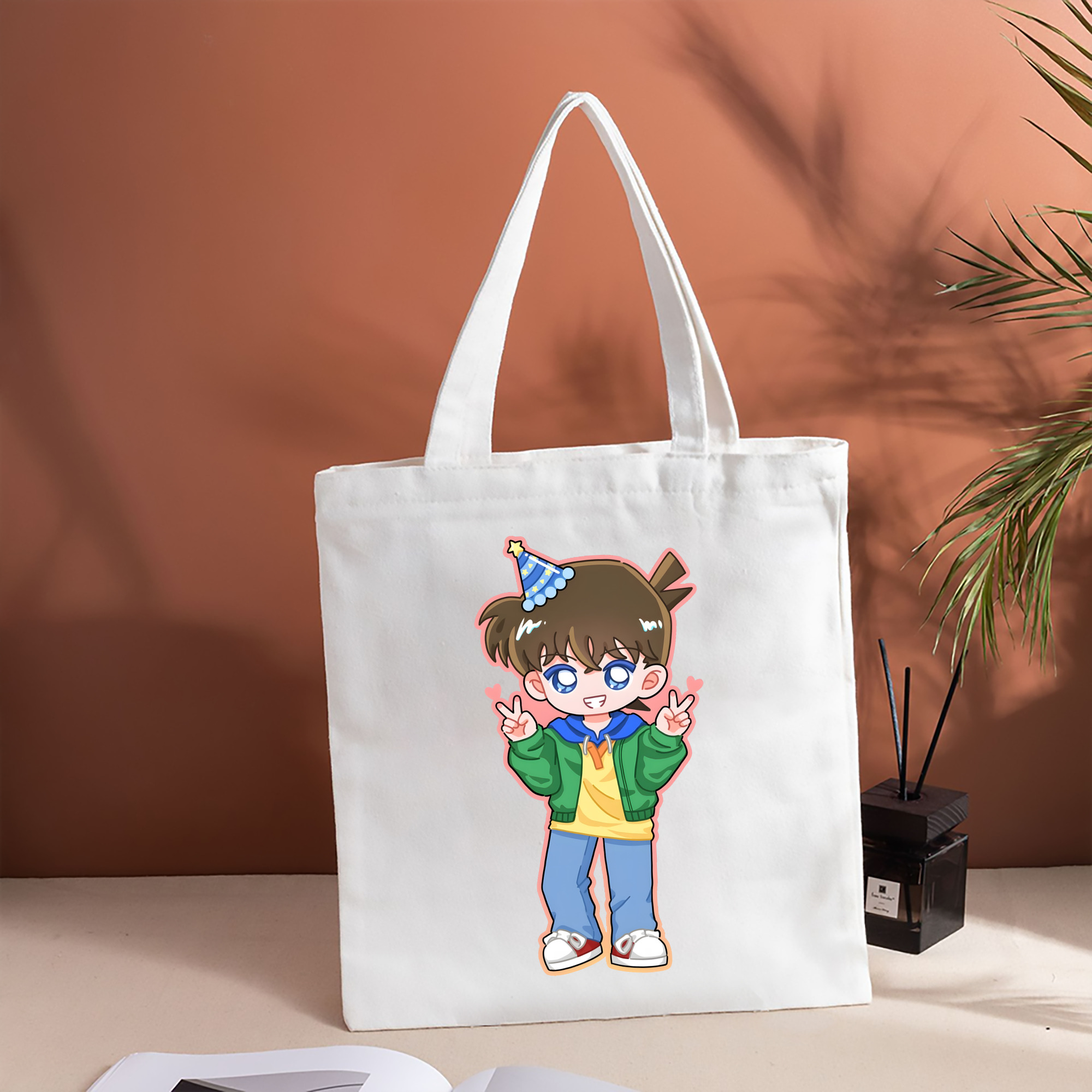 名探偵コナン 江戸川 コナン Detective Conan Conan Edogawa 縦型キャンバス生地手提げバッグ　トートバッグ