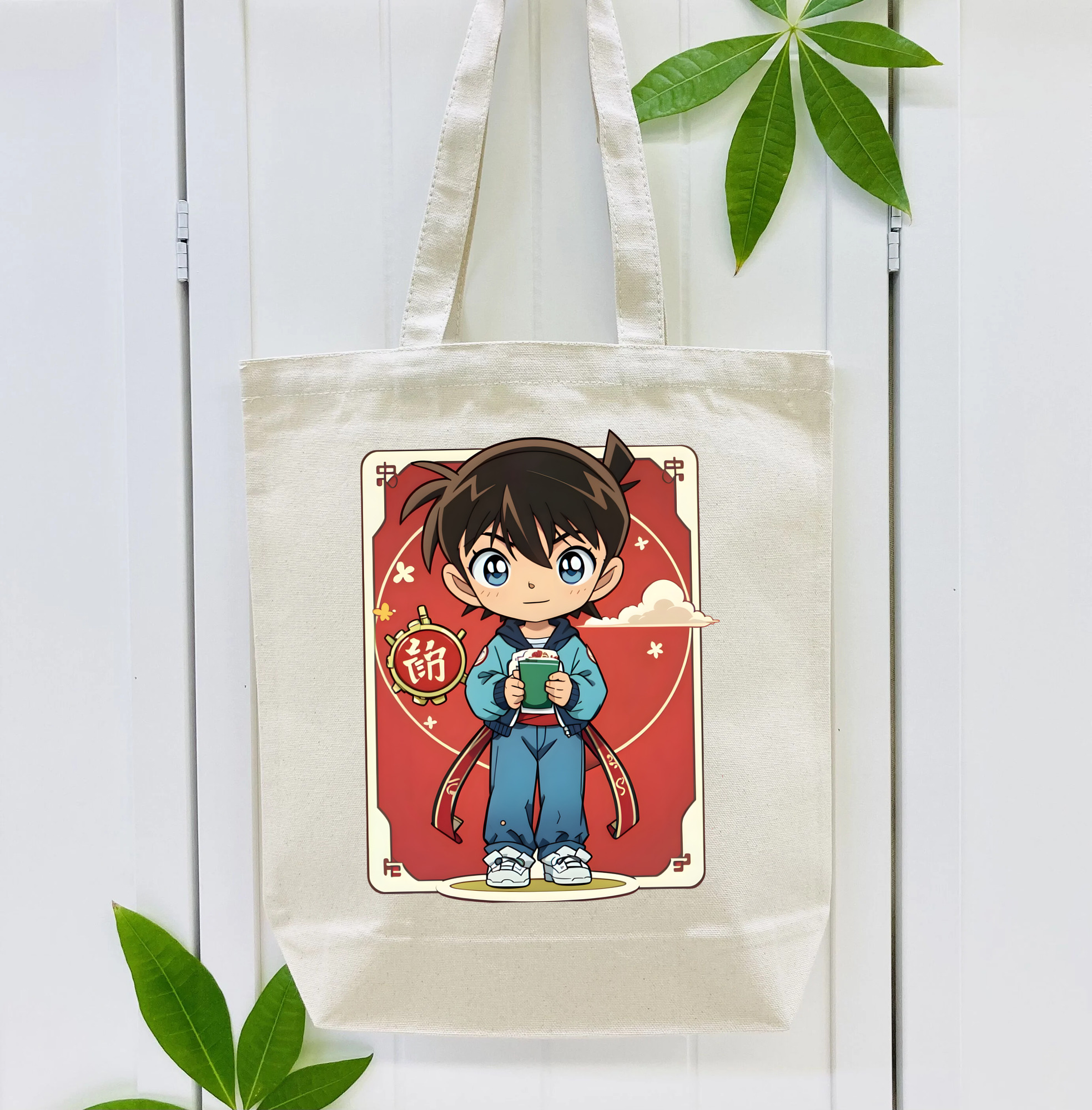名探偵コナン 江戸川 コナン Detective Conan Conan Edogawa 縦型キャンバス生地手提げバッグ　トートバッグ