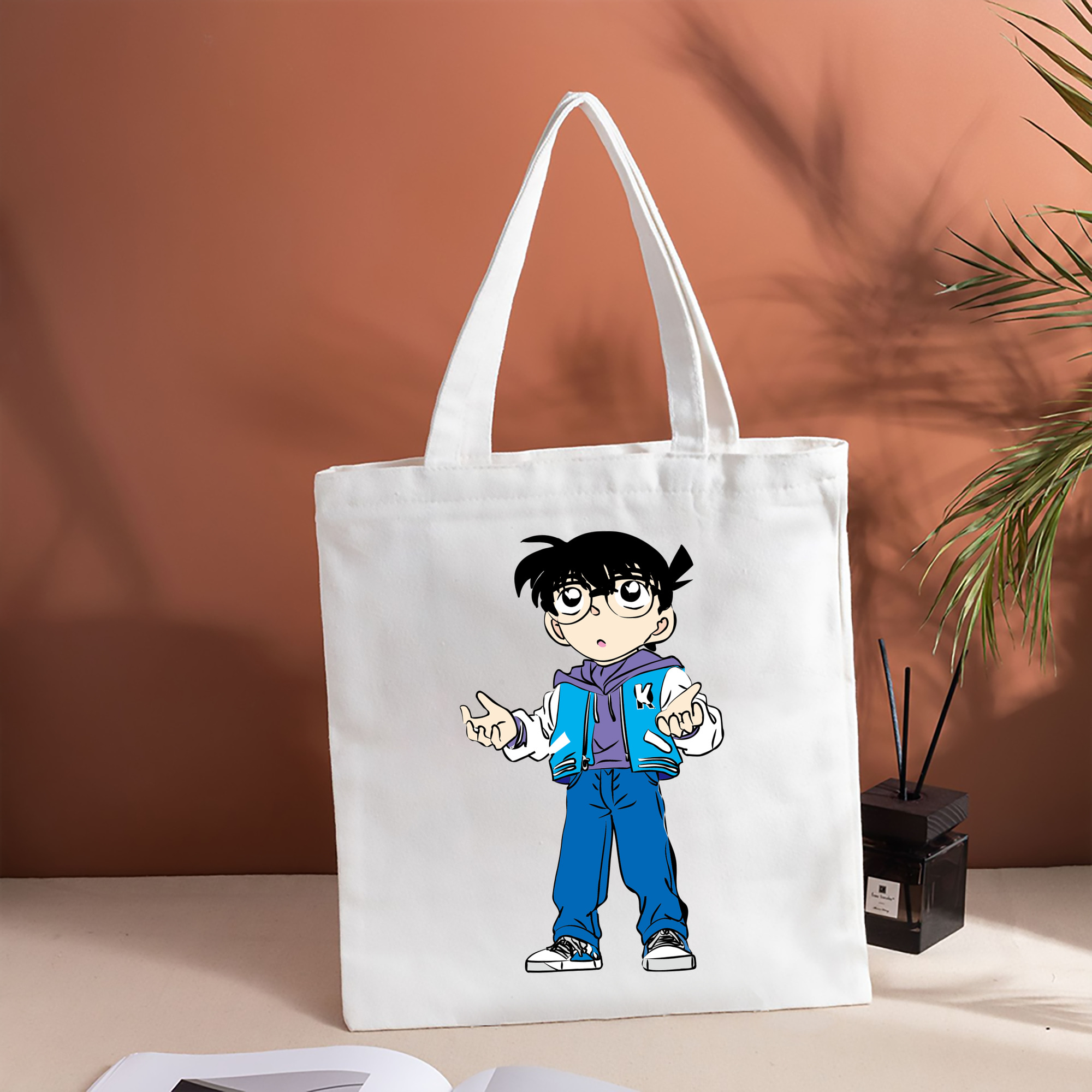 名探偵コナン 江戸川 コナン Detective Conan Conan Edogawa 縦型キャンバス生地手提げバッグ　トートバッグ