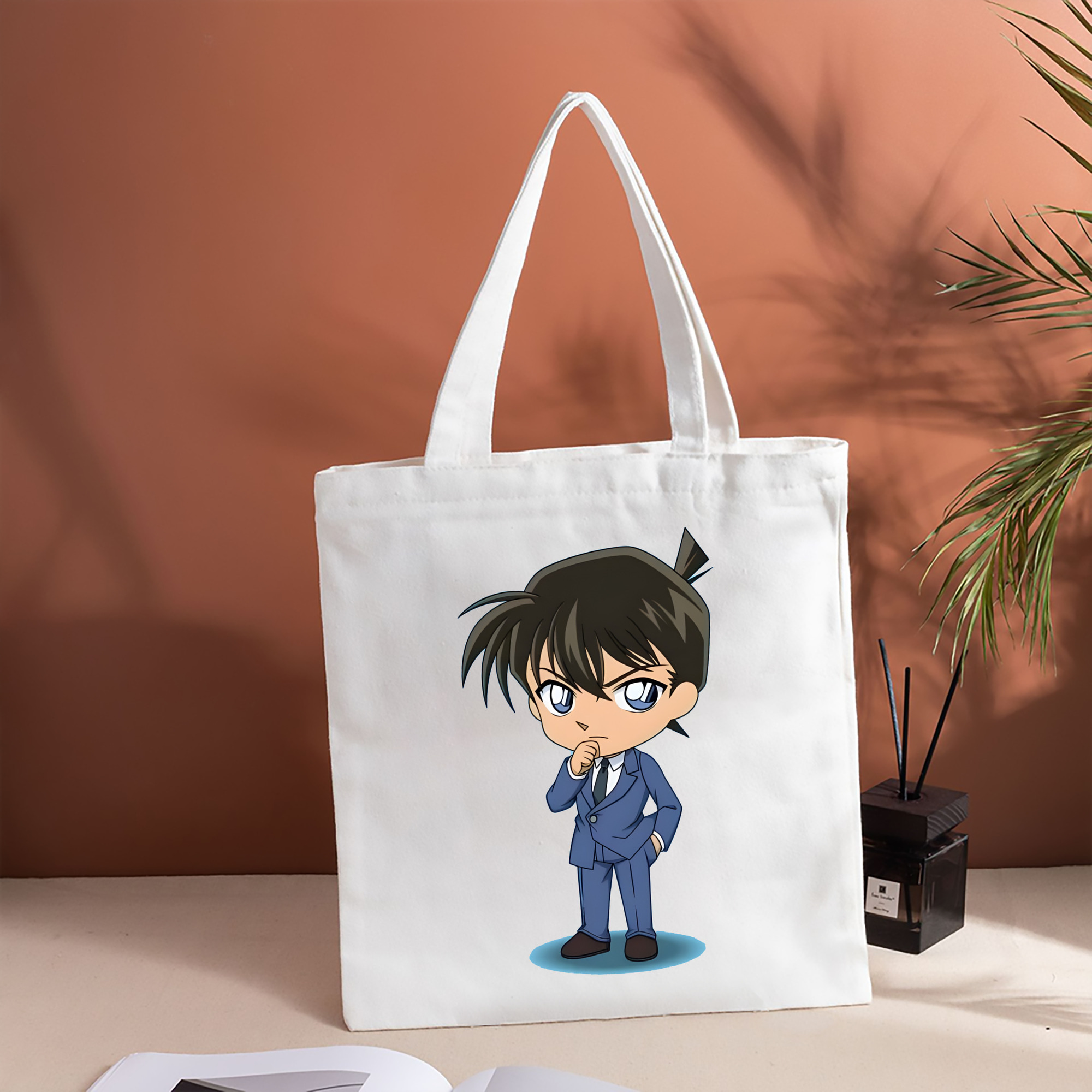 名探偵コナン 江戸川 コナン Detective Conan Conan Edogawa 縦型キャンバス生地手提げバッグ　トートバッグ