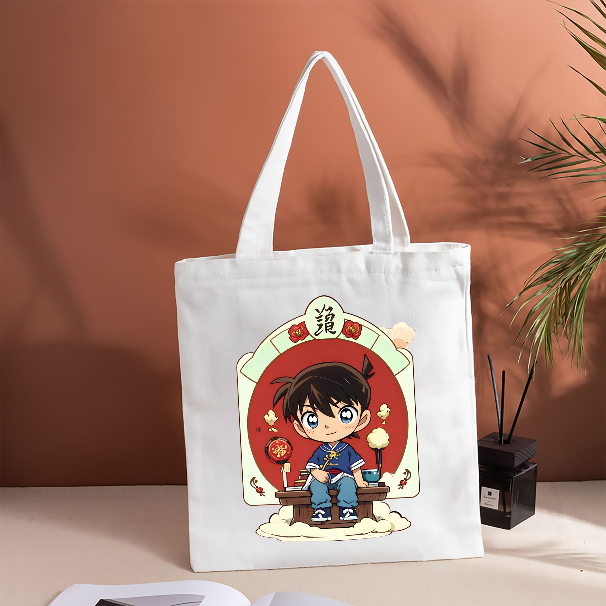 名探偵コナン 江戸川 コナン Detective Conan Conan Edogawa 縦型キャンバス生地手提げバッグ　トートバッグ