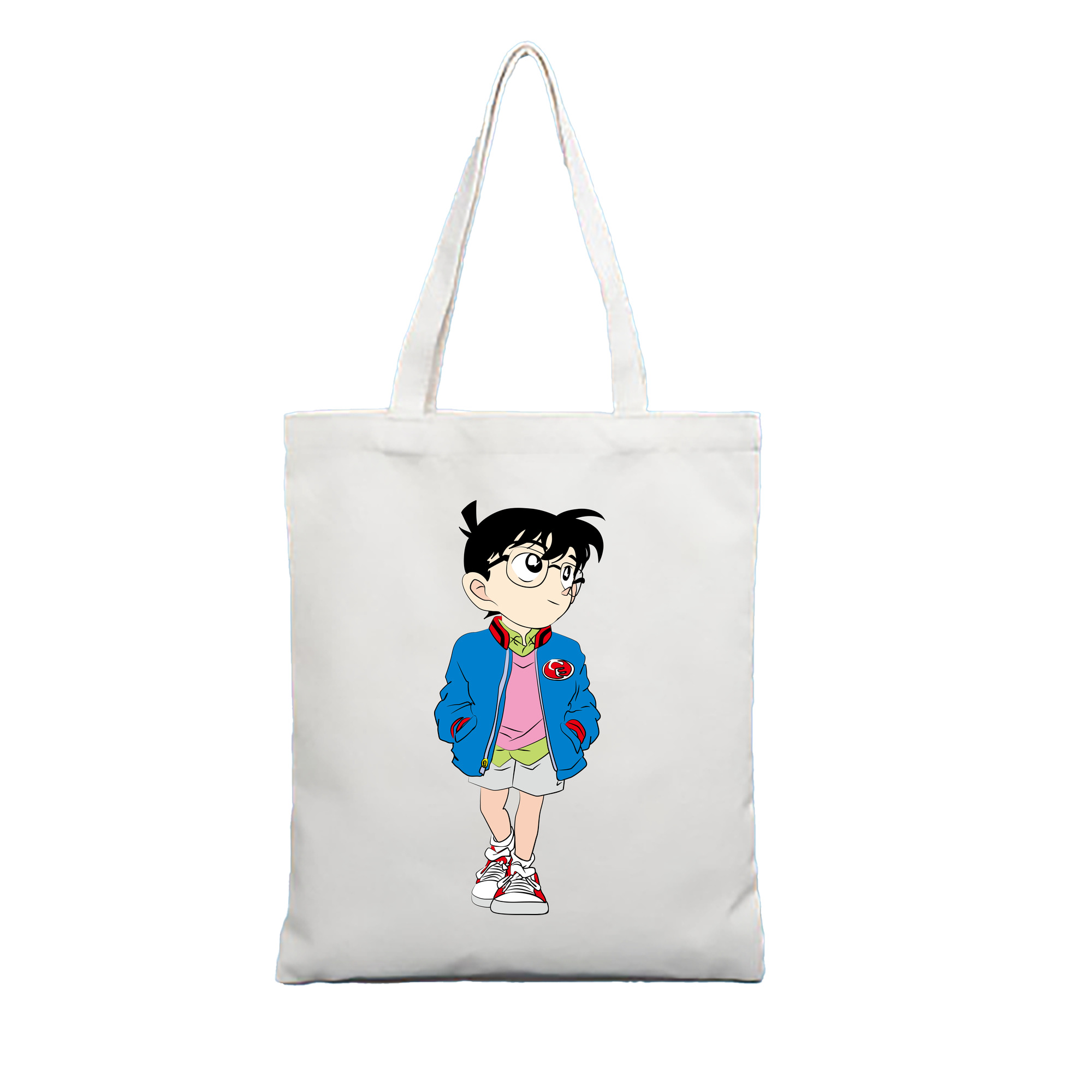 （画像用） 名探偵コナン 江戸川 コナン Detective Conan Conan Edogawa 縦型キャンバス生地手提げバッグ　トートバッグ